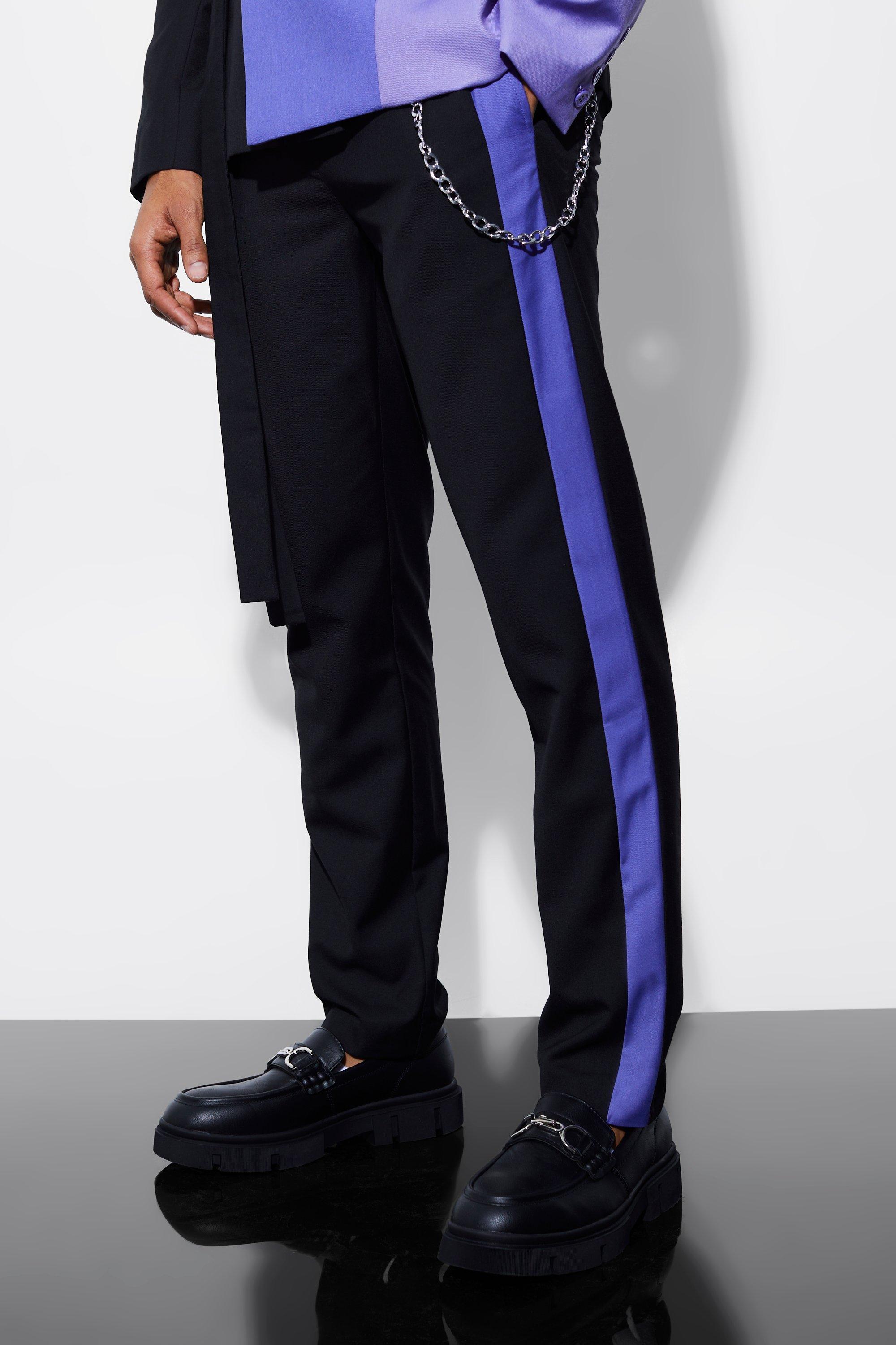pantalon de costume slim homme - violet - 28, violet