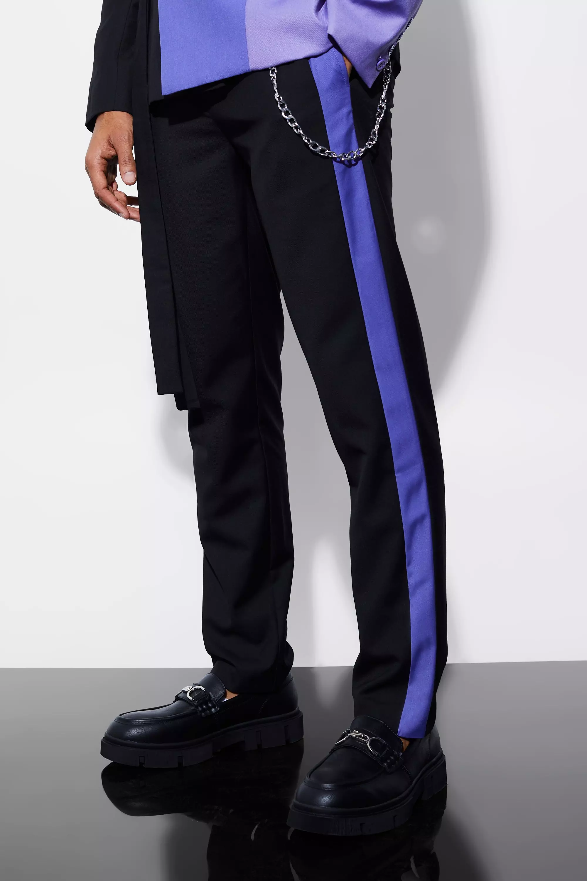 Suit trousers best sale with side stripe