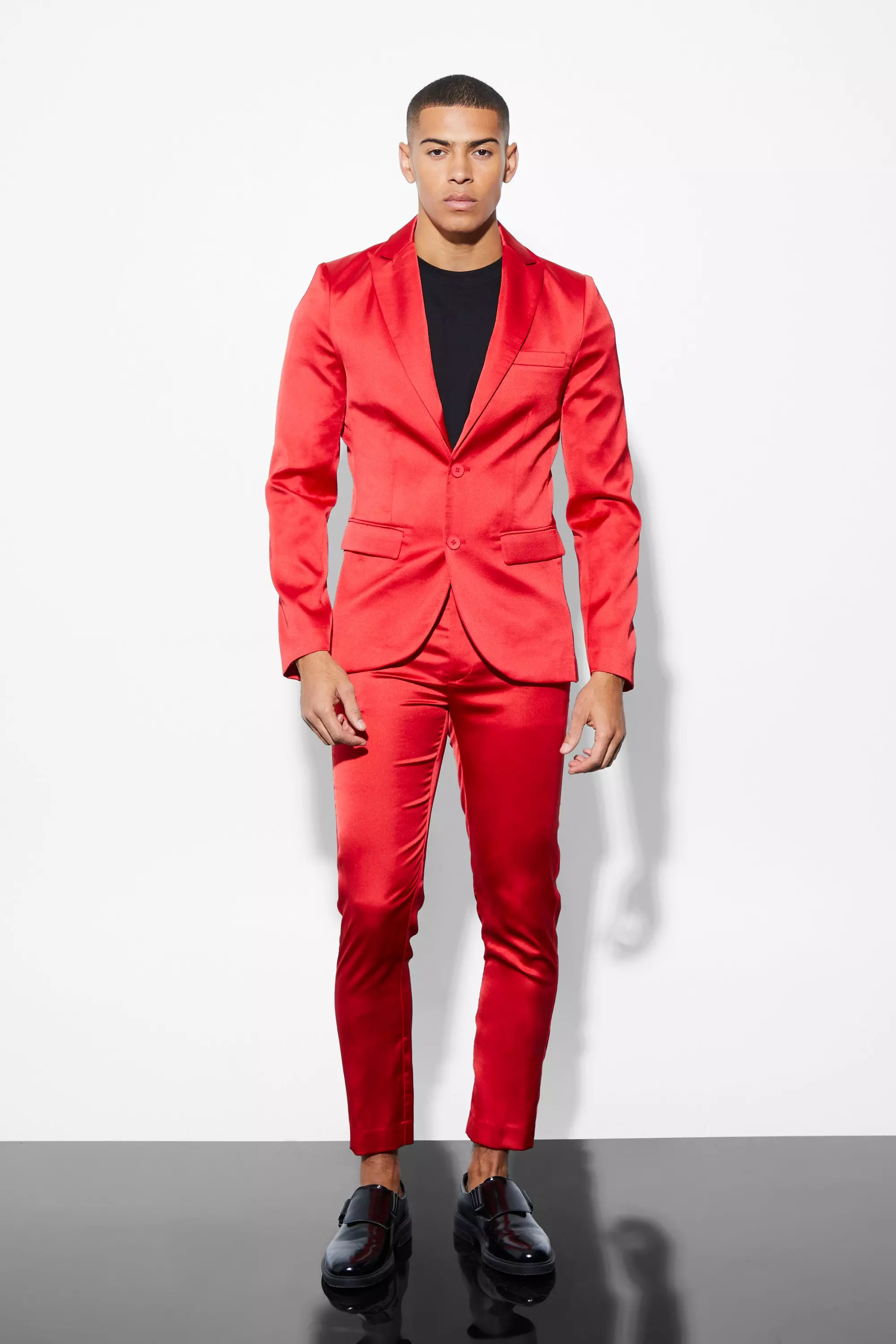 Bright red hot sale suit jacket