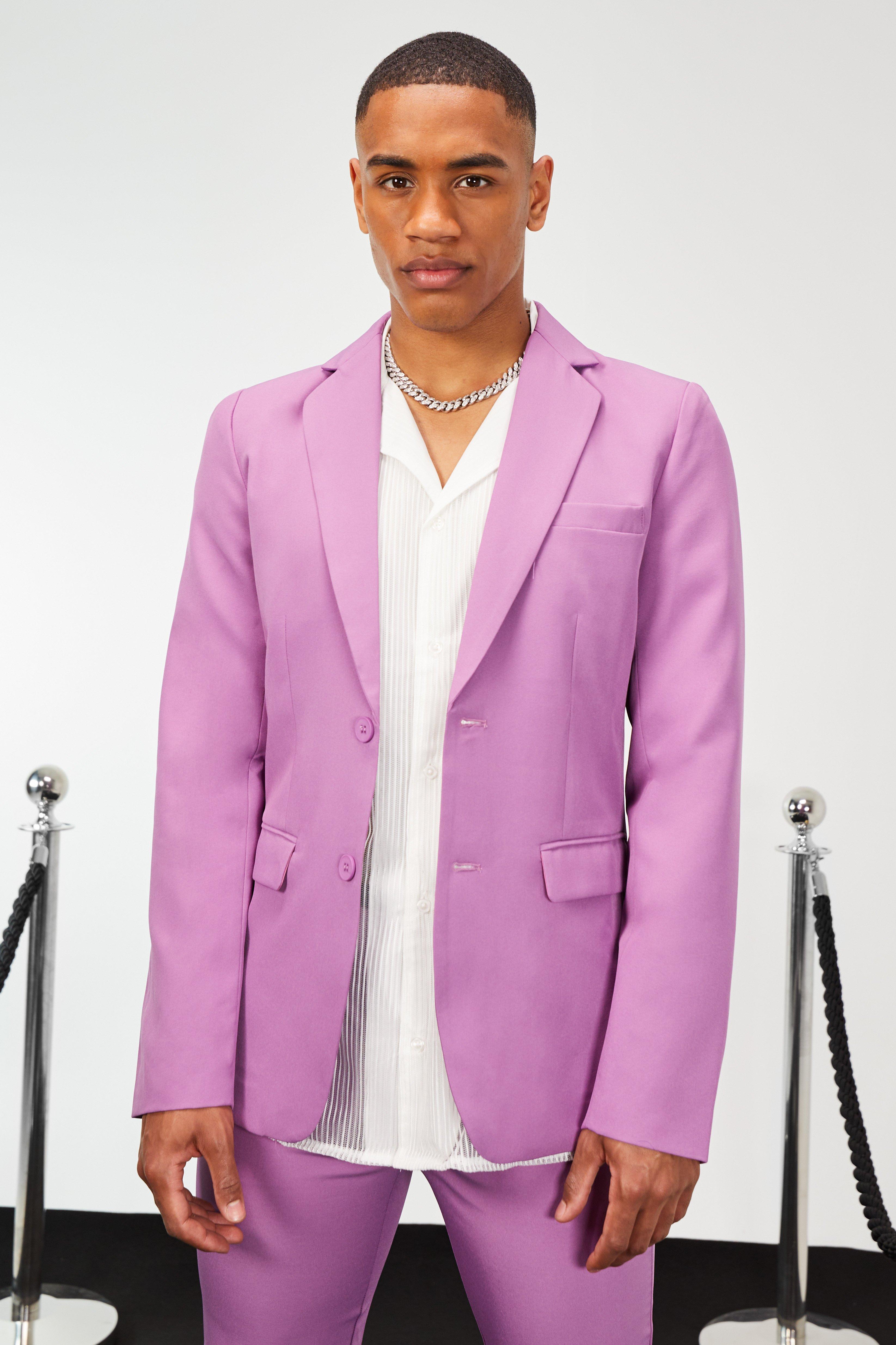 veste de costume cintrée homme - violet - 38, violet
