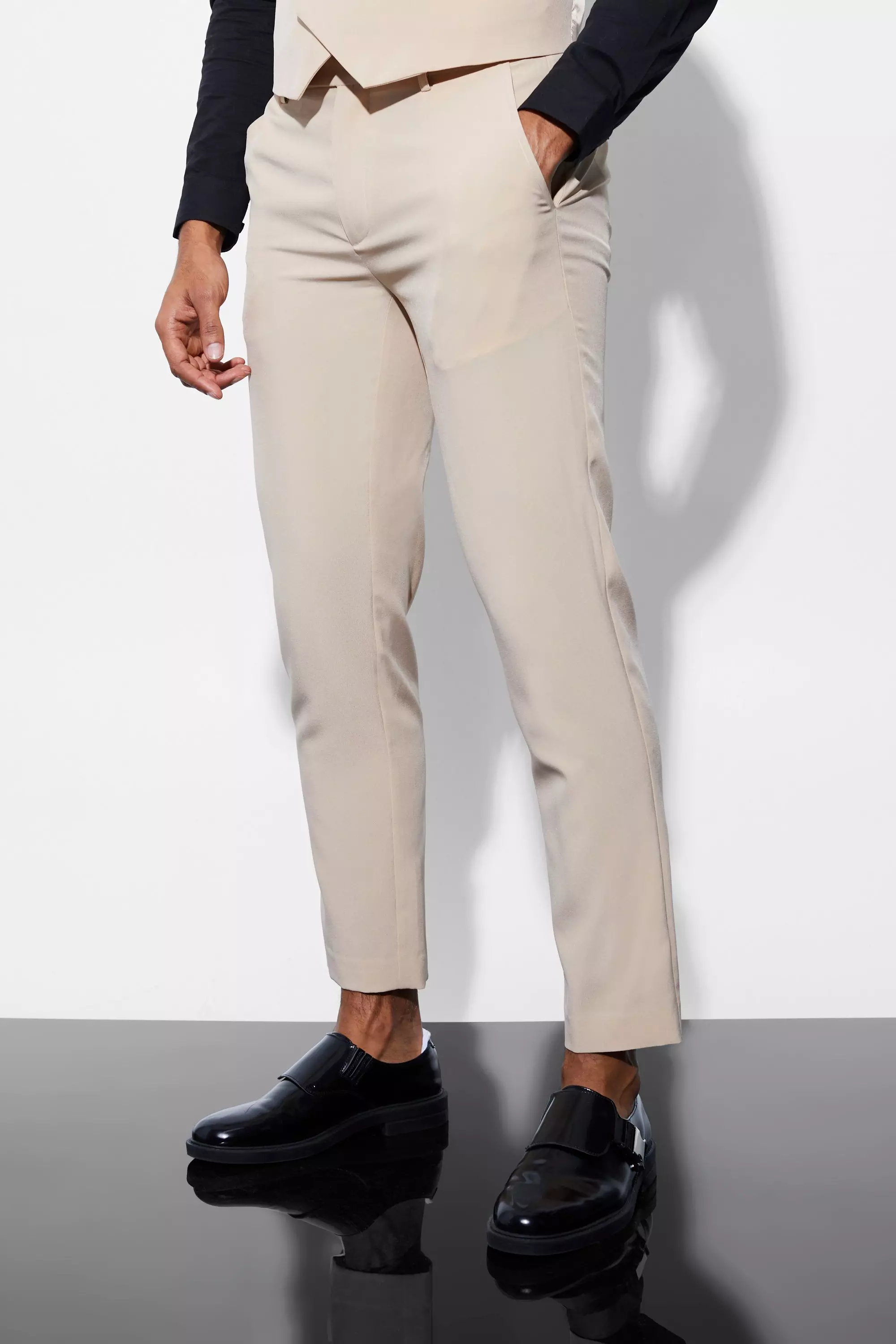 Skinny Crop Suit Trousers