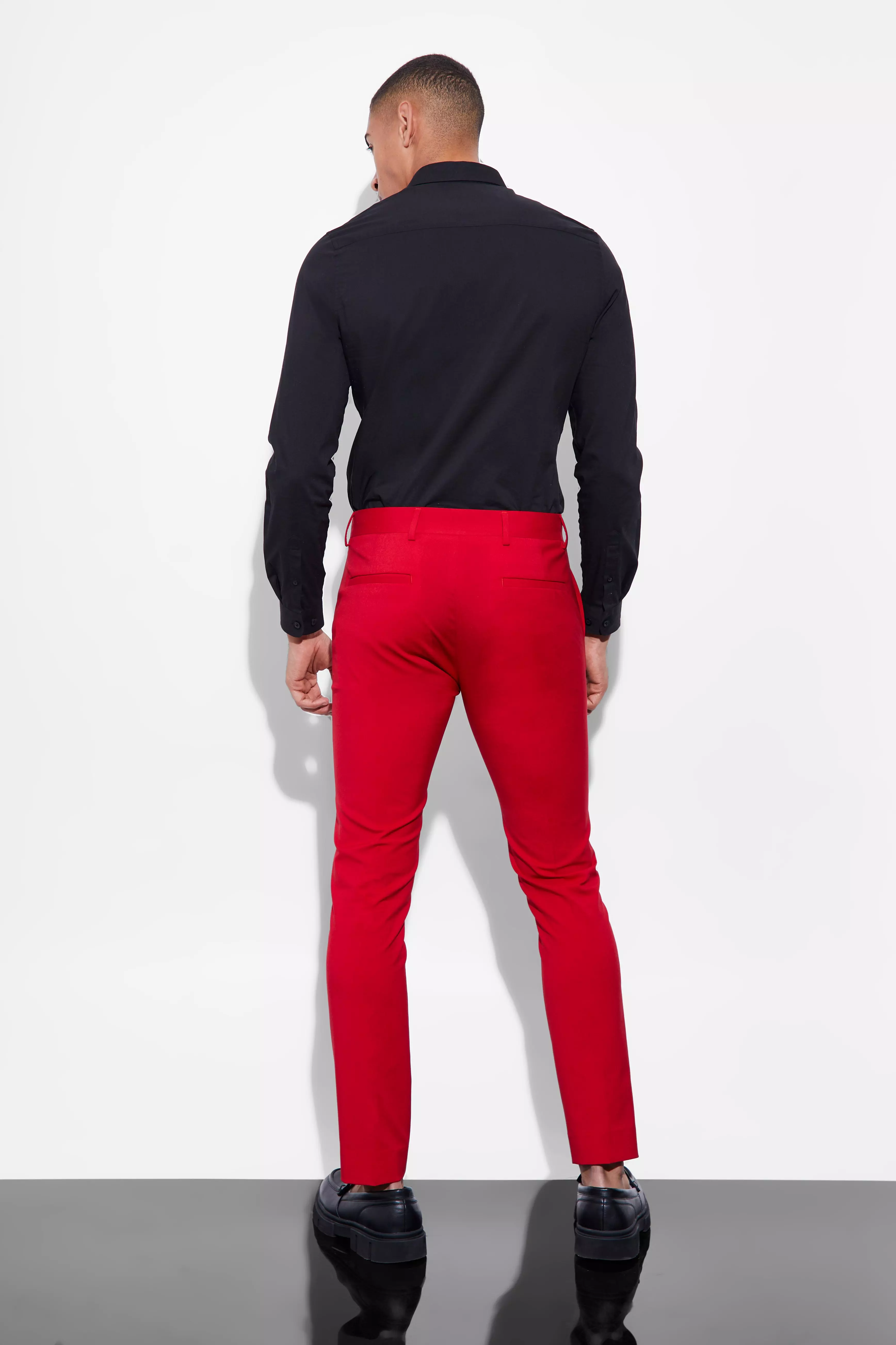 Skinny Red Dress Pants