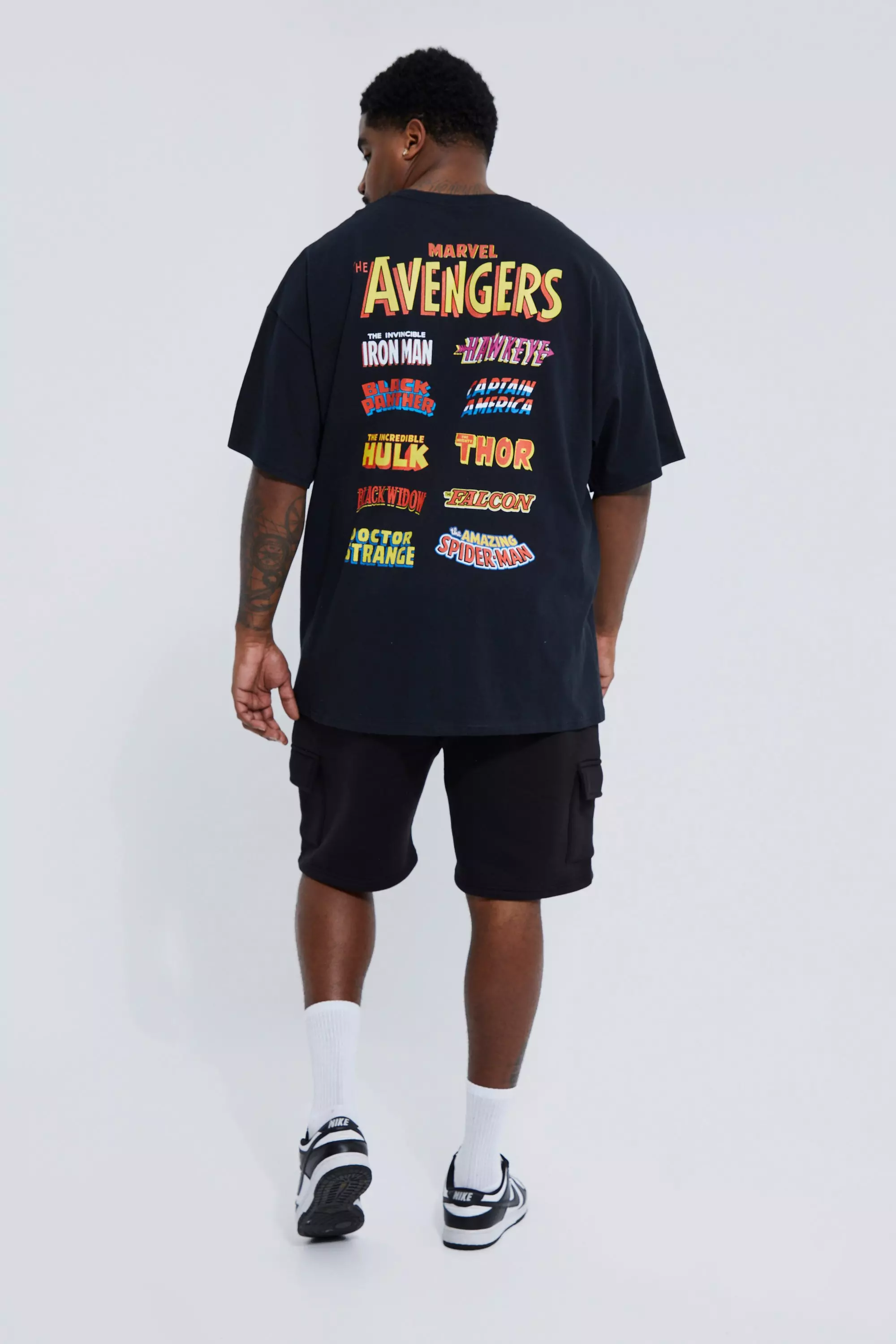 Plus Marvel Avengers License T-shirt | boohooMAN USA | T-Shirts