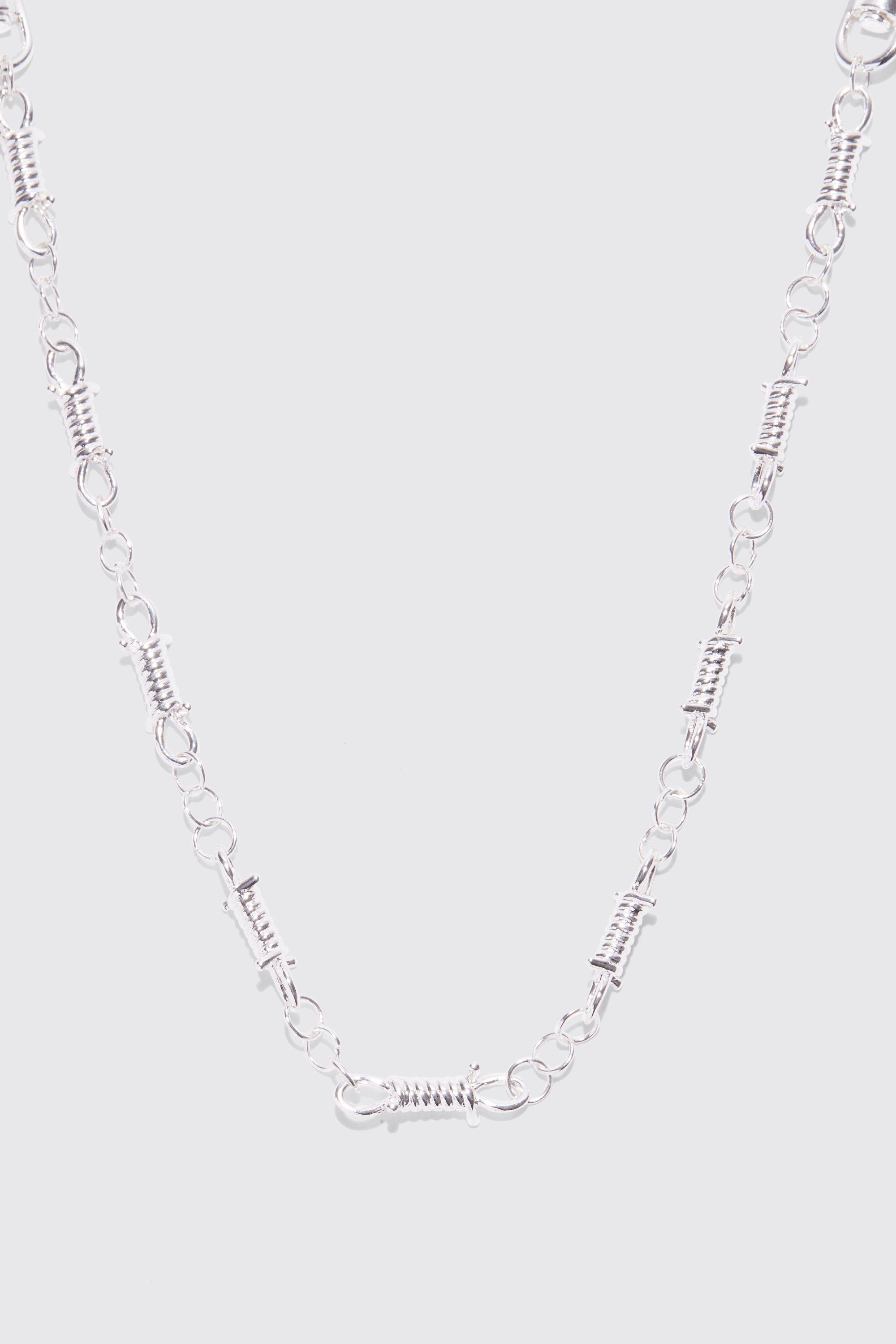 Mens Grey Barbed Wire Trouser Chain, Grey
