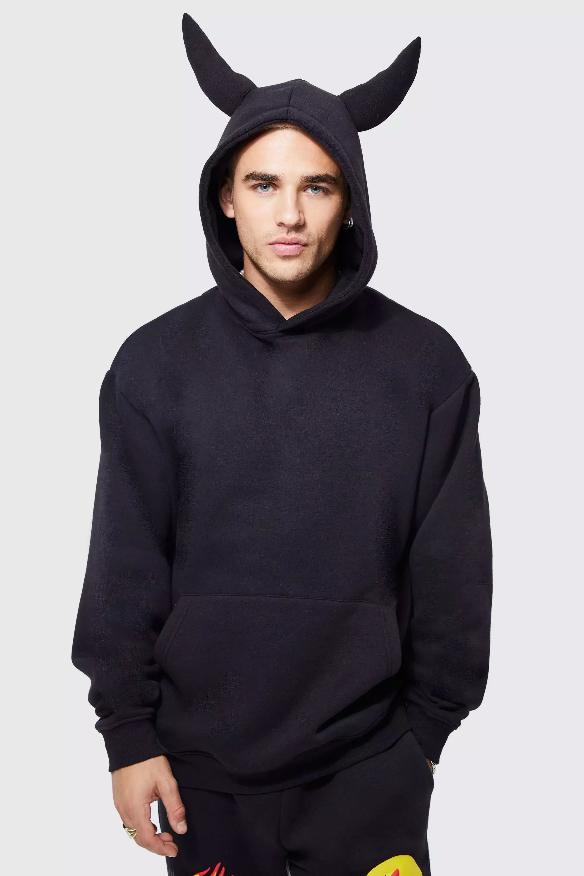 Contrast Stitch Detail Hoodie