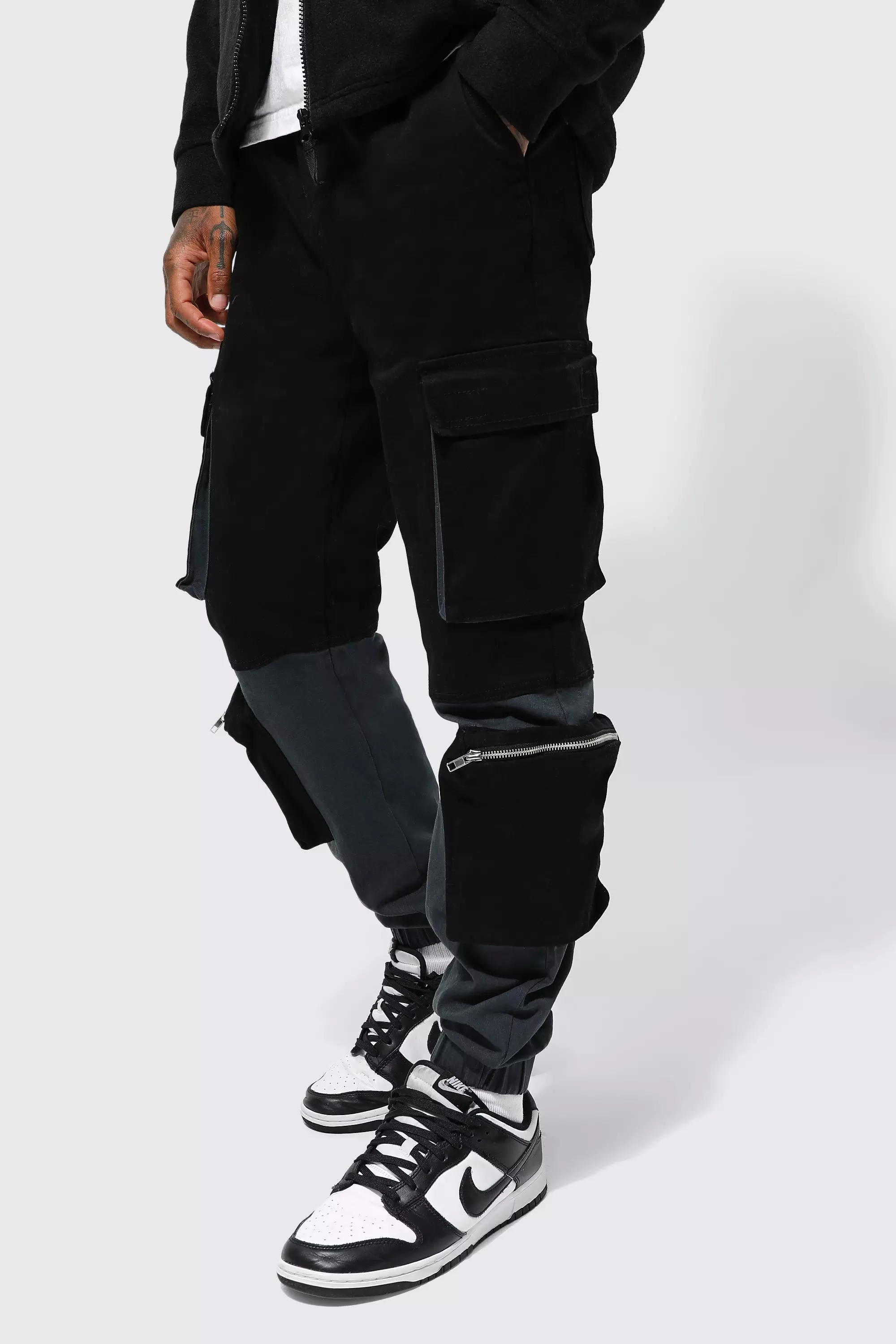 Boohooman on sale cargo trousers