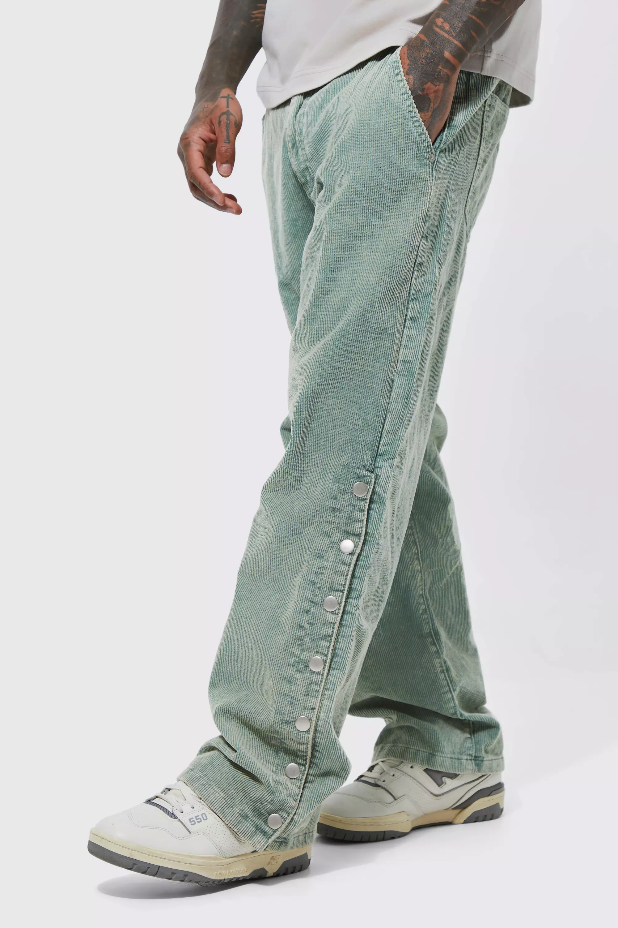 Popper hot sale trousers mens