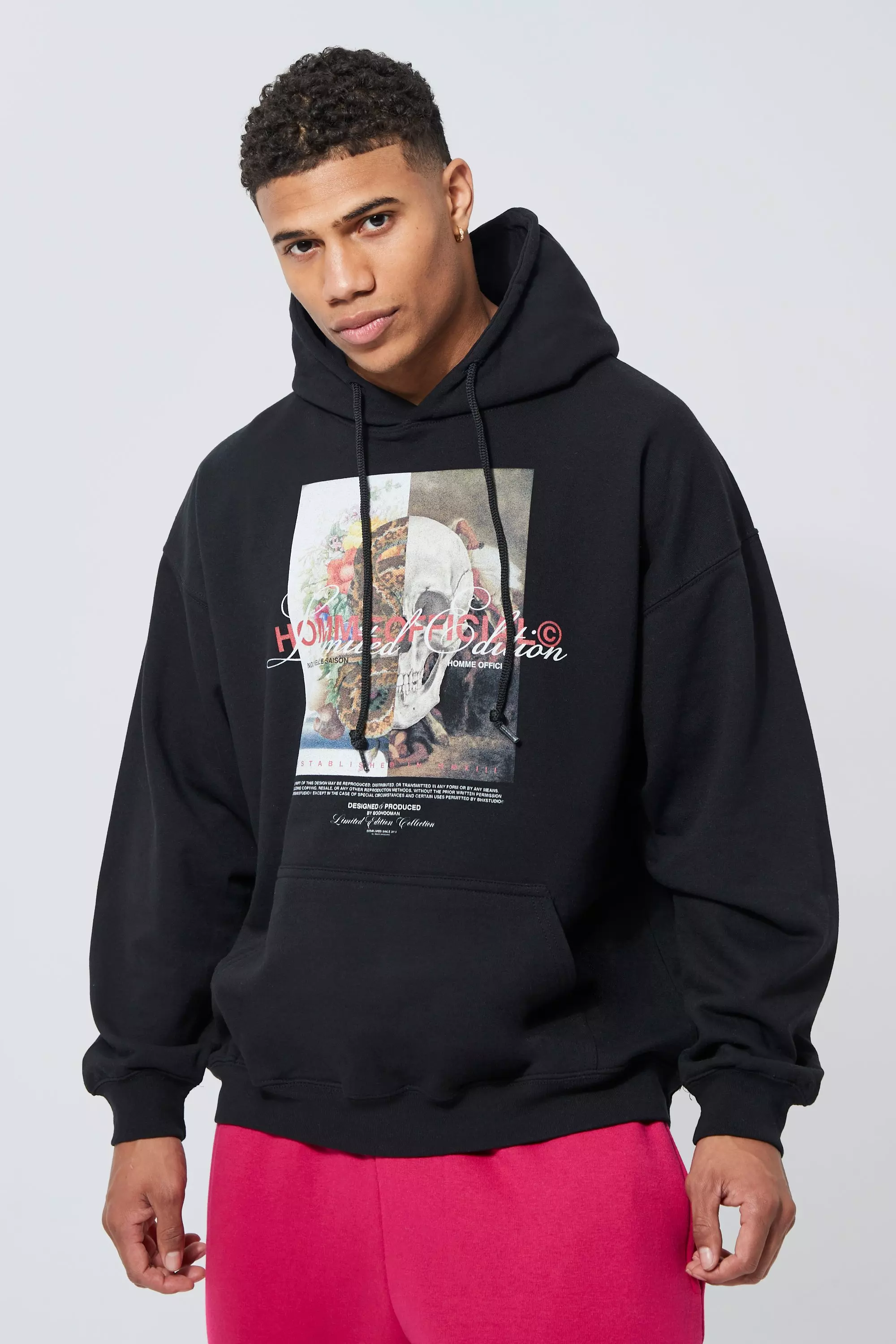 Graphic hoodies online boohoo