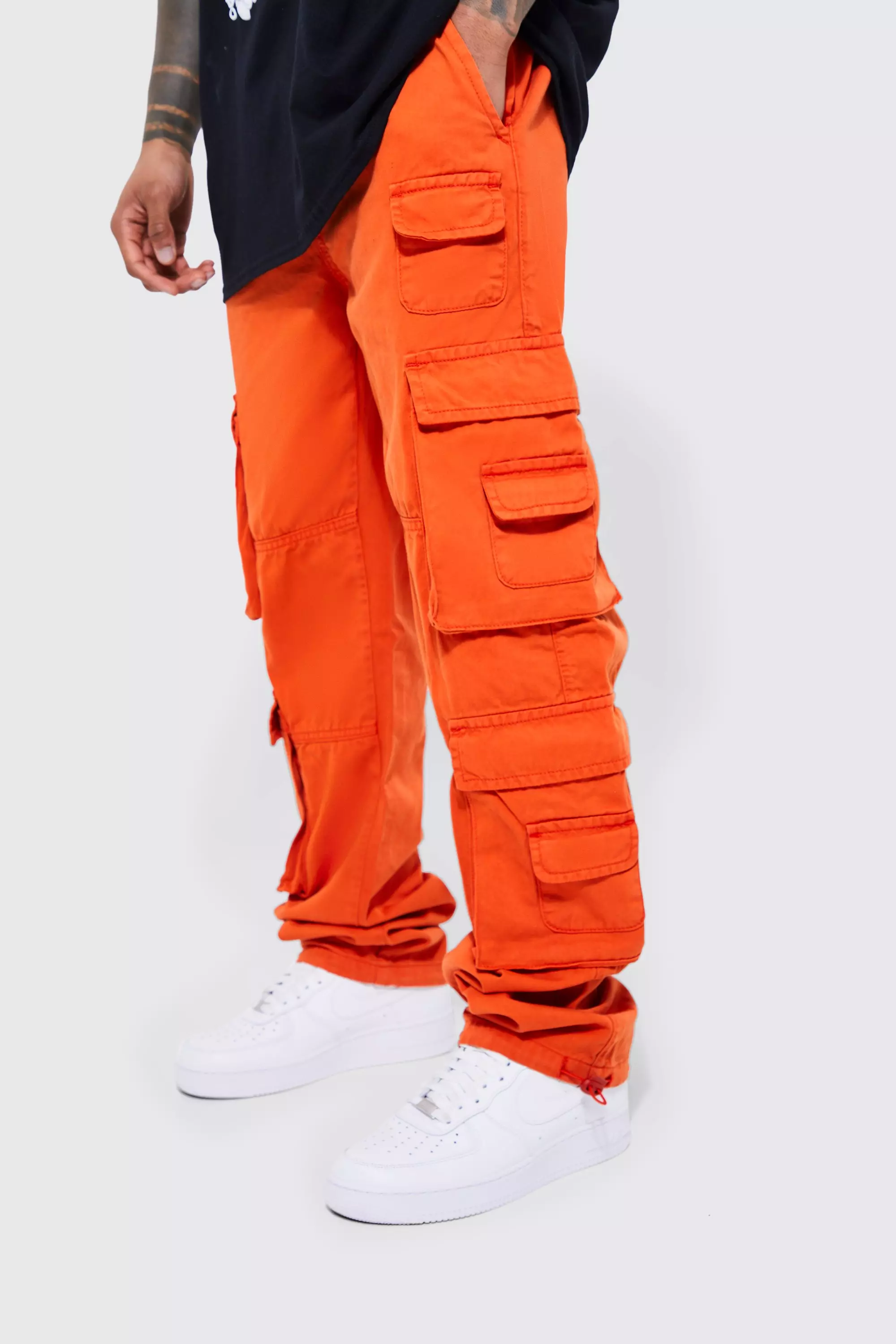 Pantalon cargo droit boohooMAN FR