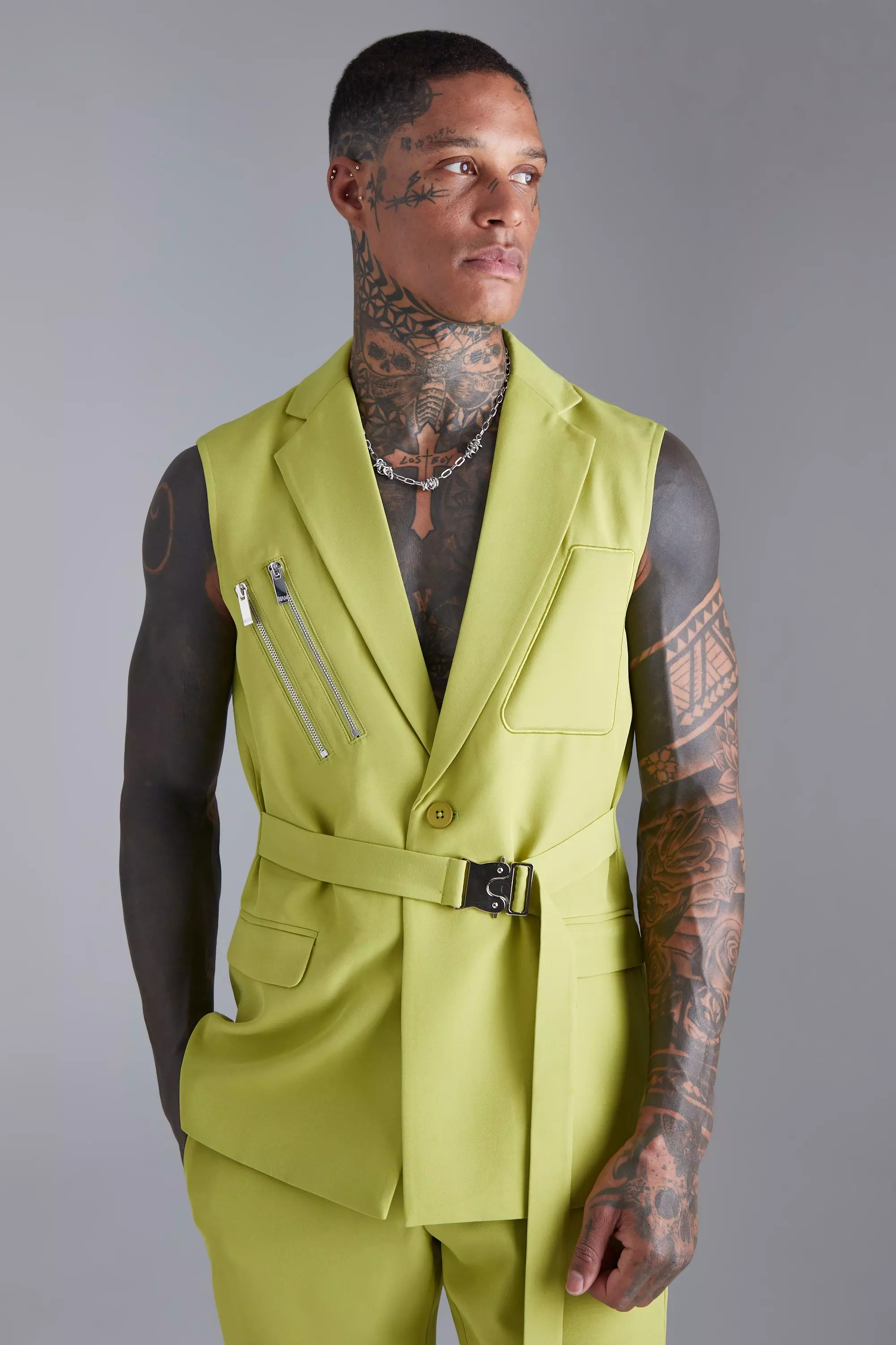 Sleeveless suit store