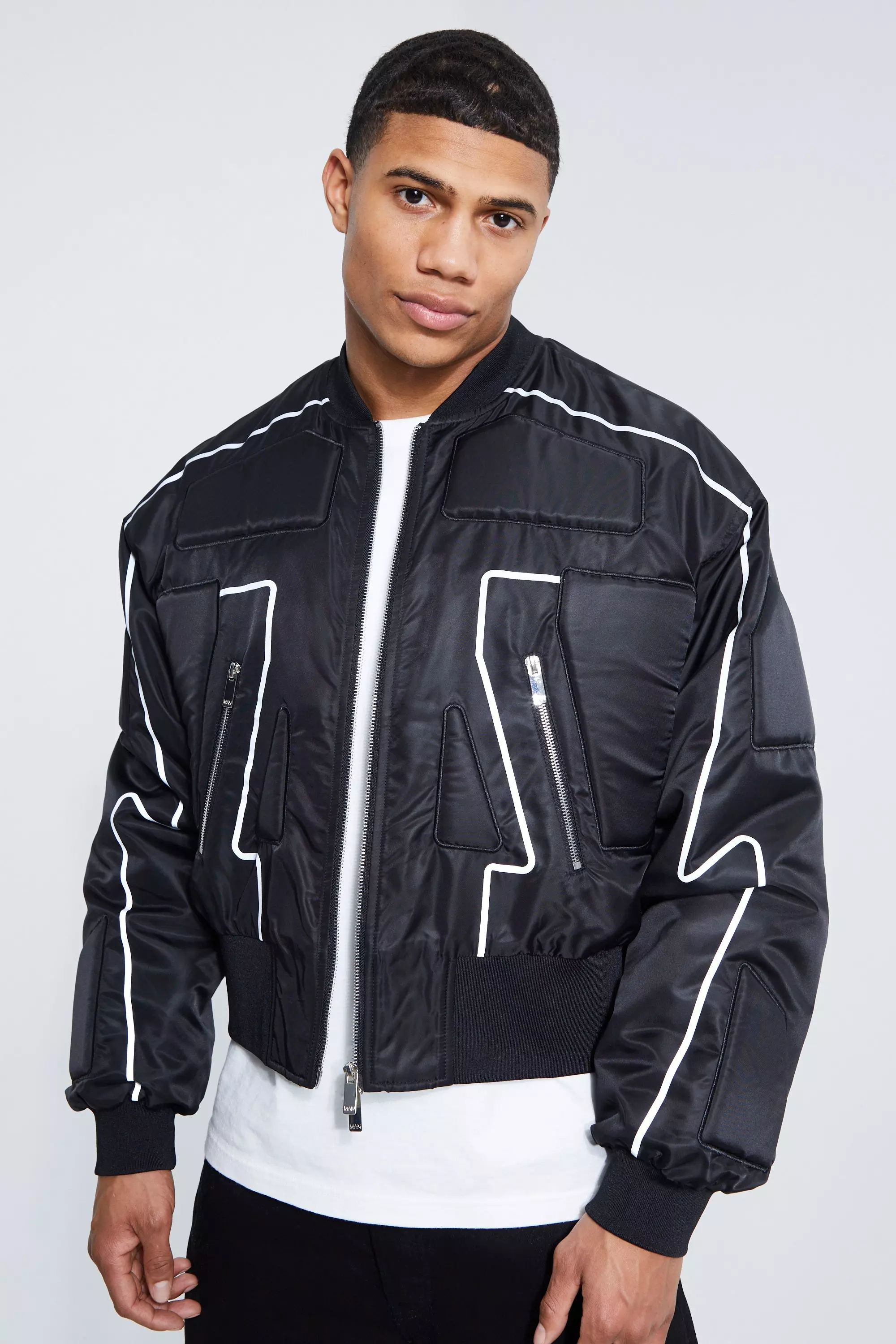 Bomber on sale jacket reflective