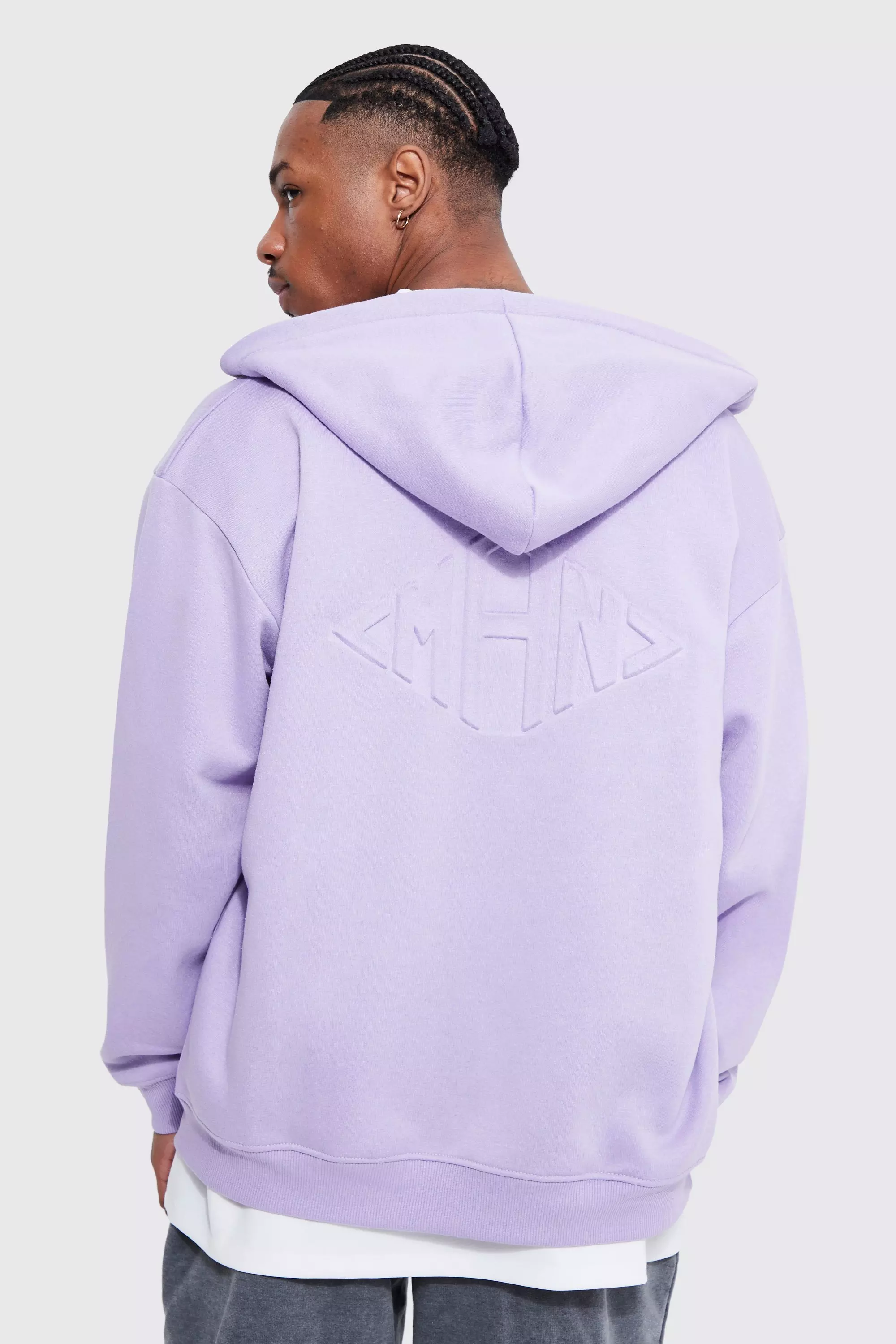 Lilac zip online hoodie