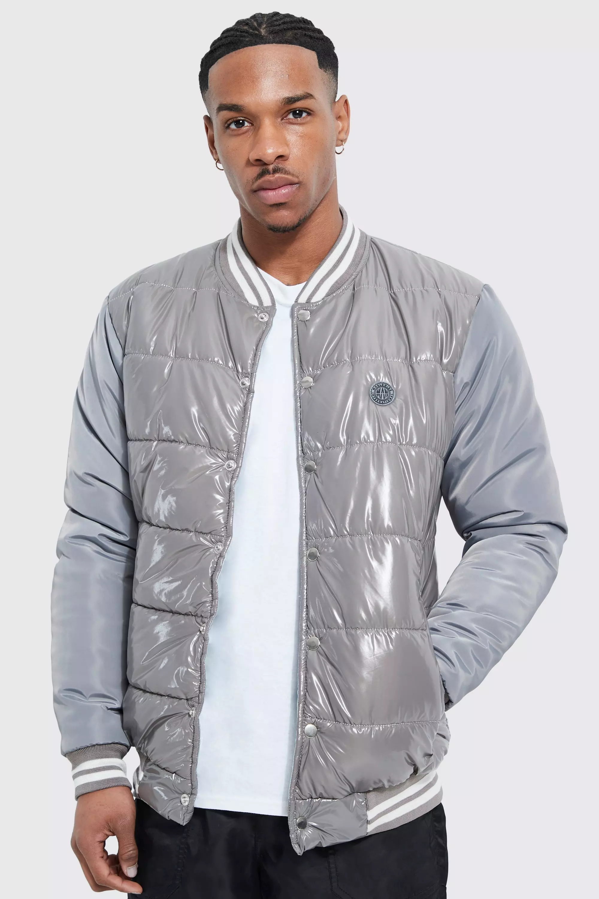 Quilted on sale varsity jacket