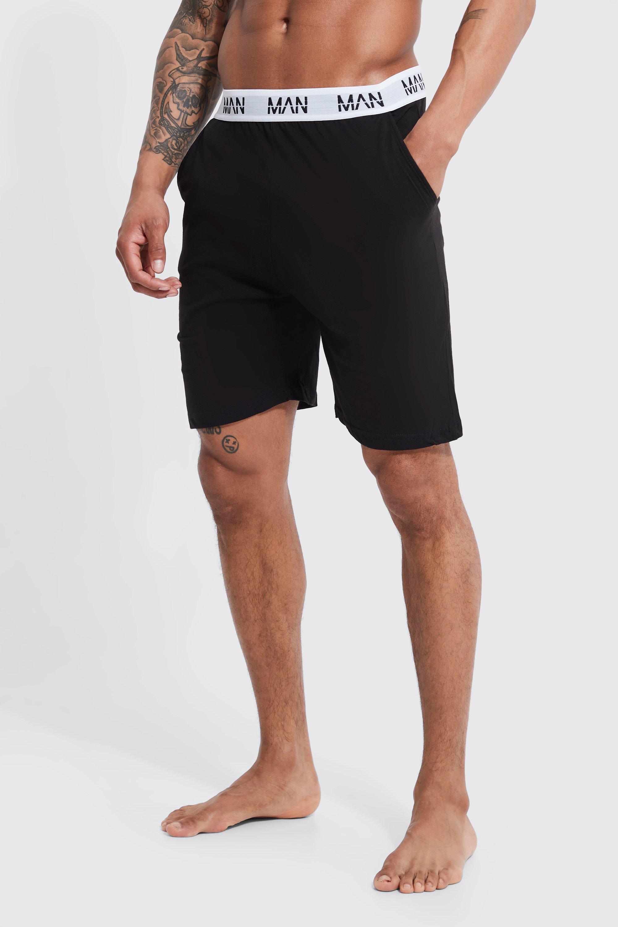 Mens Black Man Dash Loungewear Short, Black
