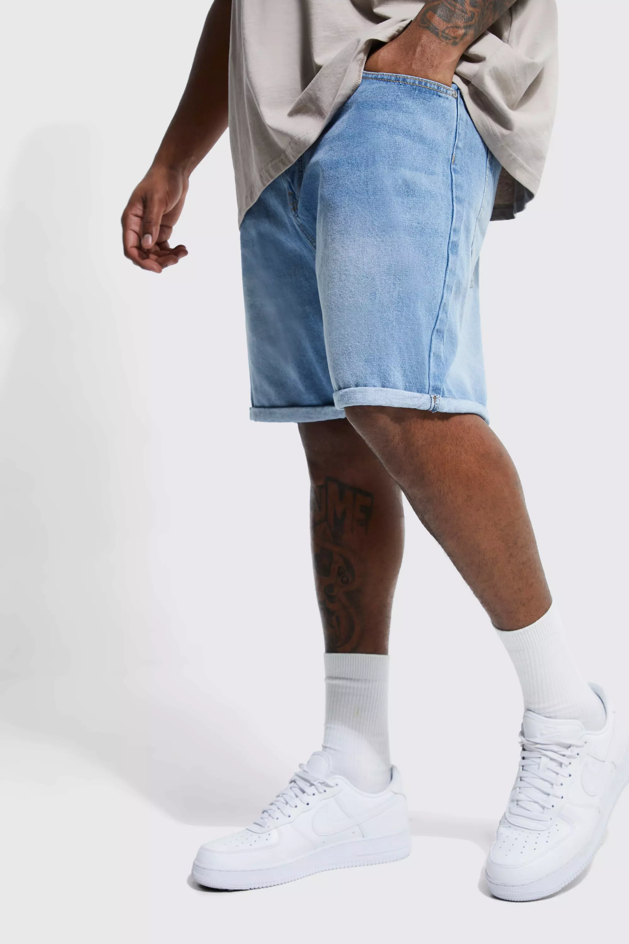 Skinny Stretch Rip And Repair Denim Shorts