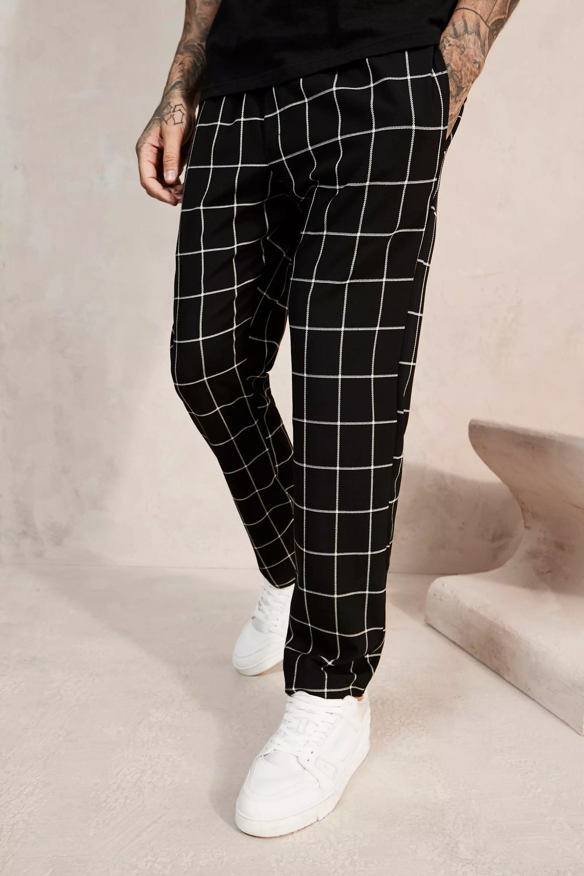 Check jogger online trousers