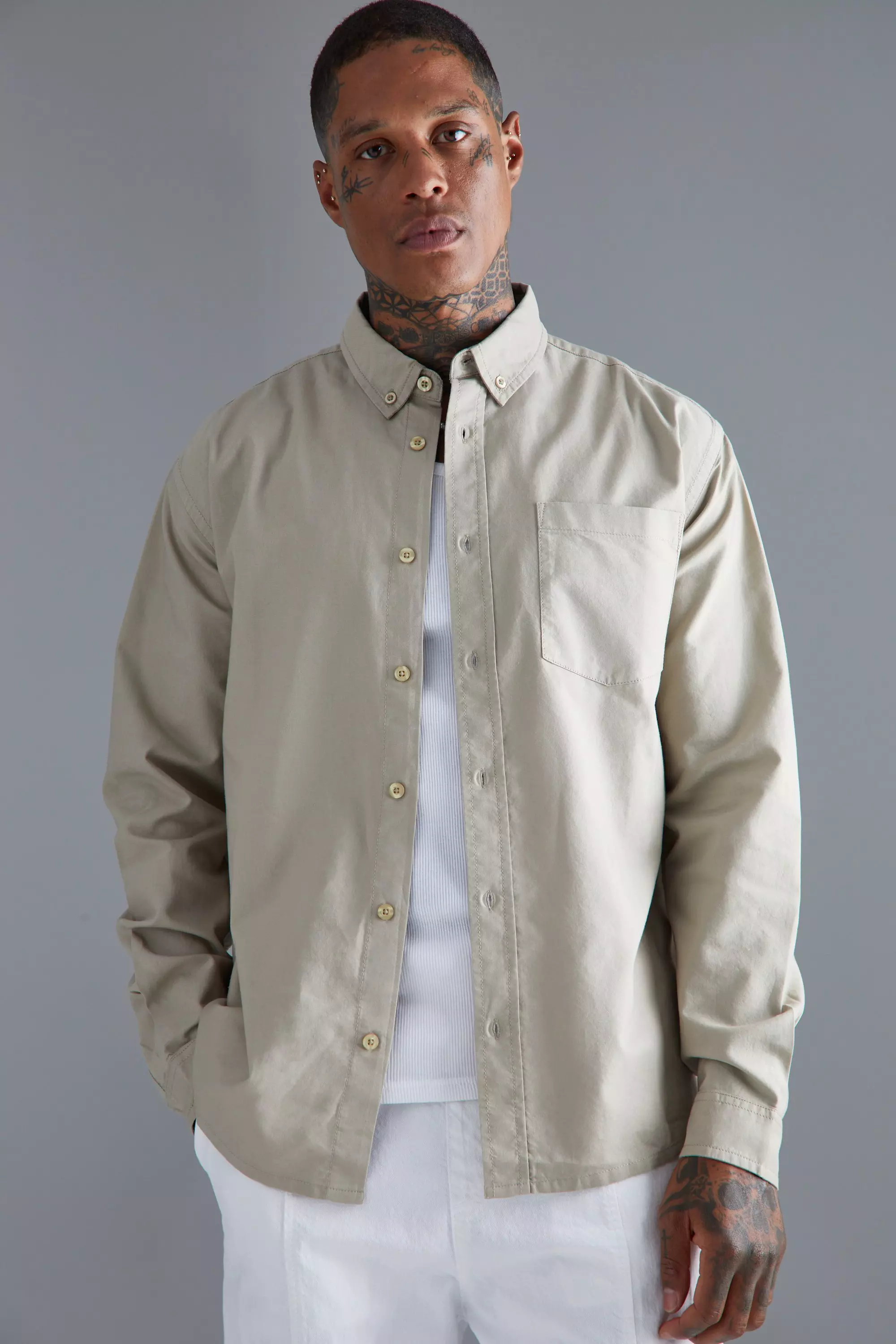 Relaxed fit oxford on sale shirt