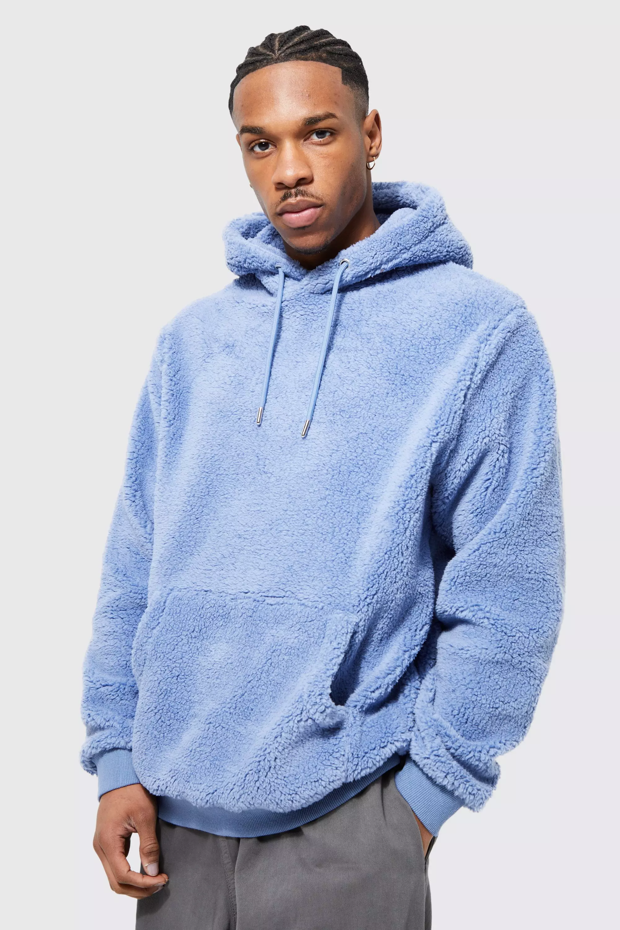 Mens Light Blue Oversized Hoodie