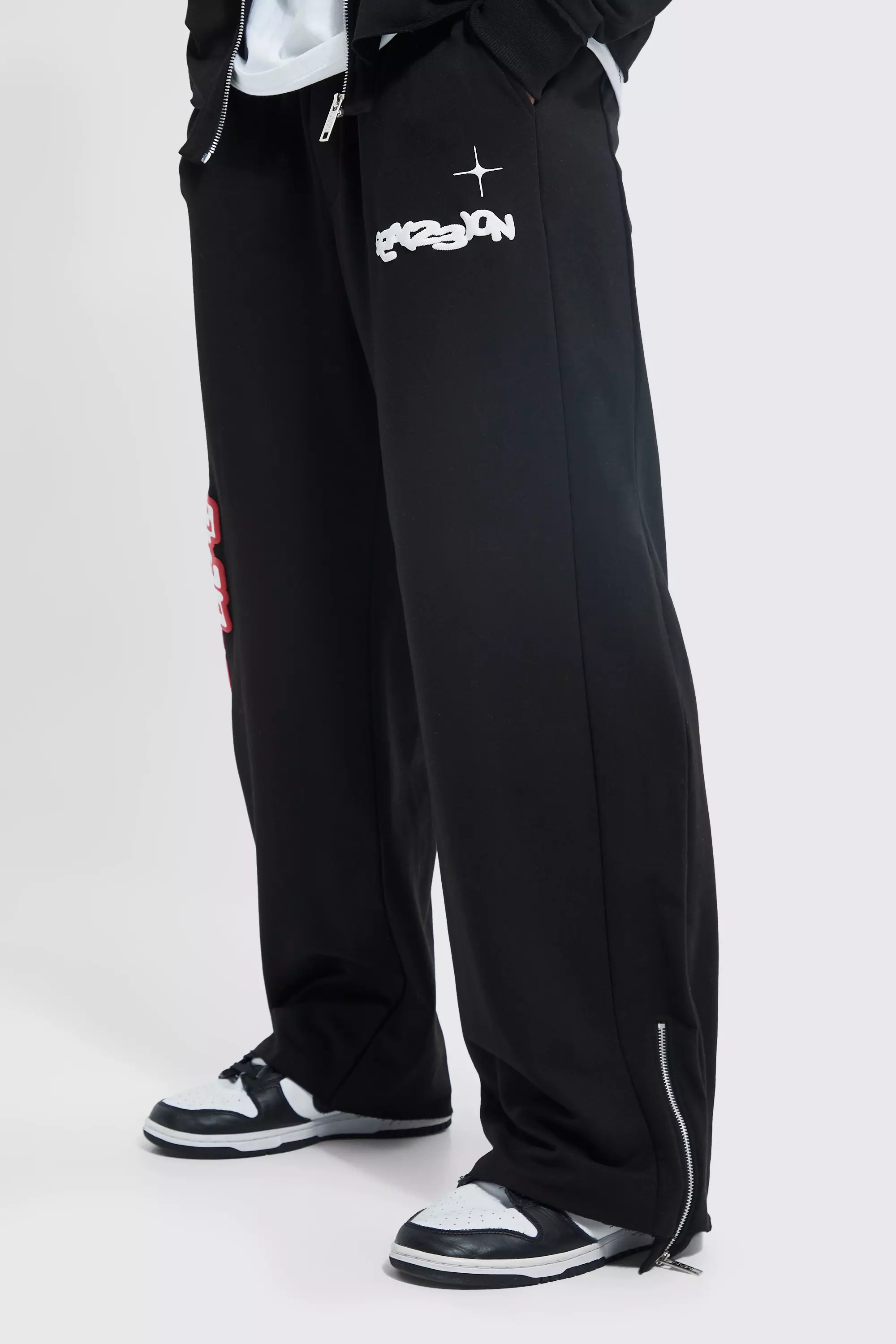 Joggers with best sale zip legs