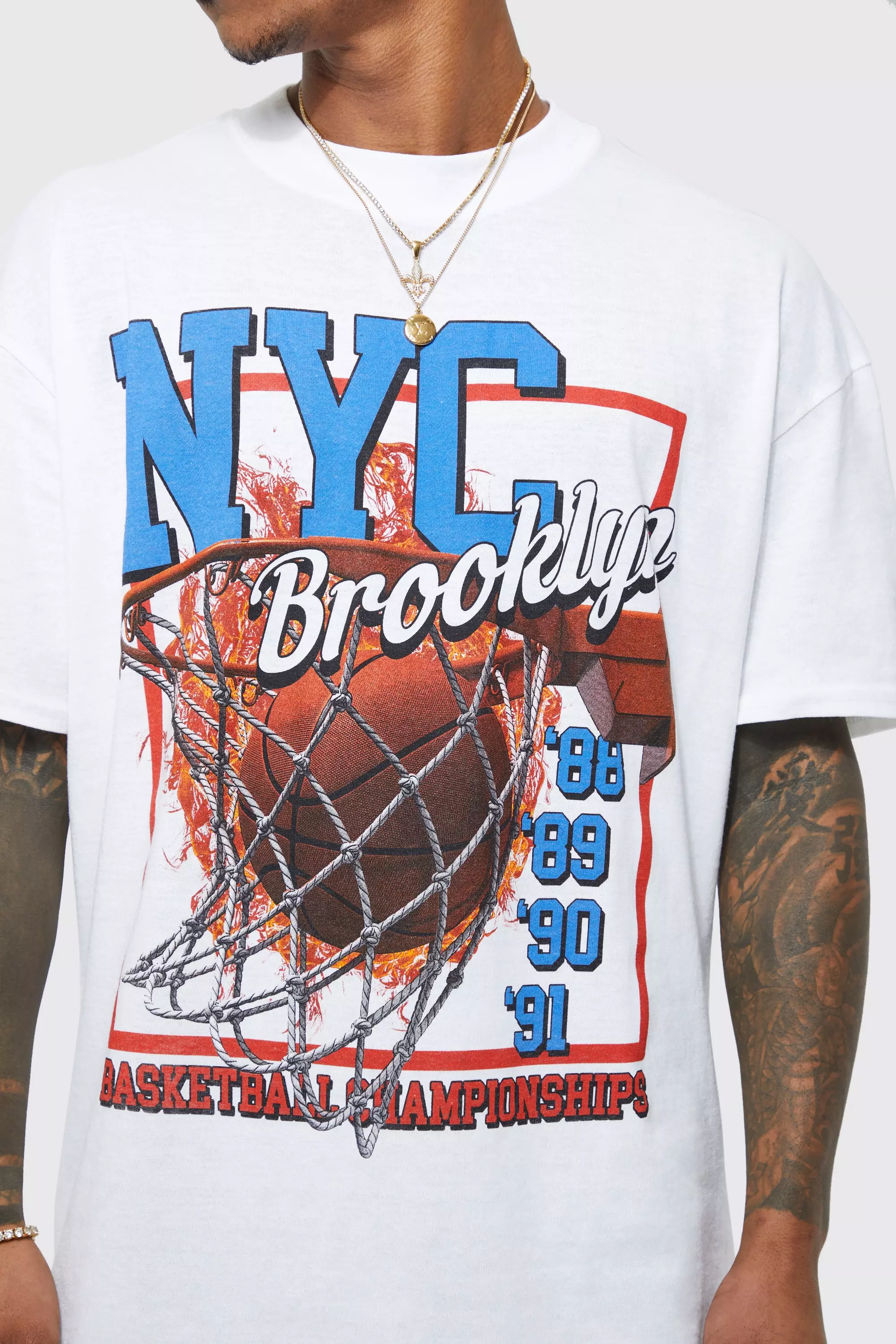 White basketball t store shirt