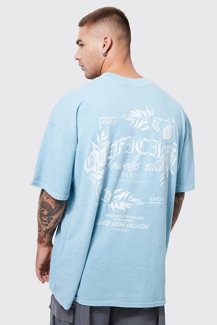 Oversized Official Floral Graphic T-shirt | boohooMAN USA