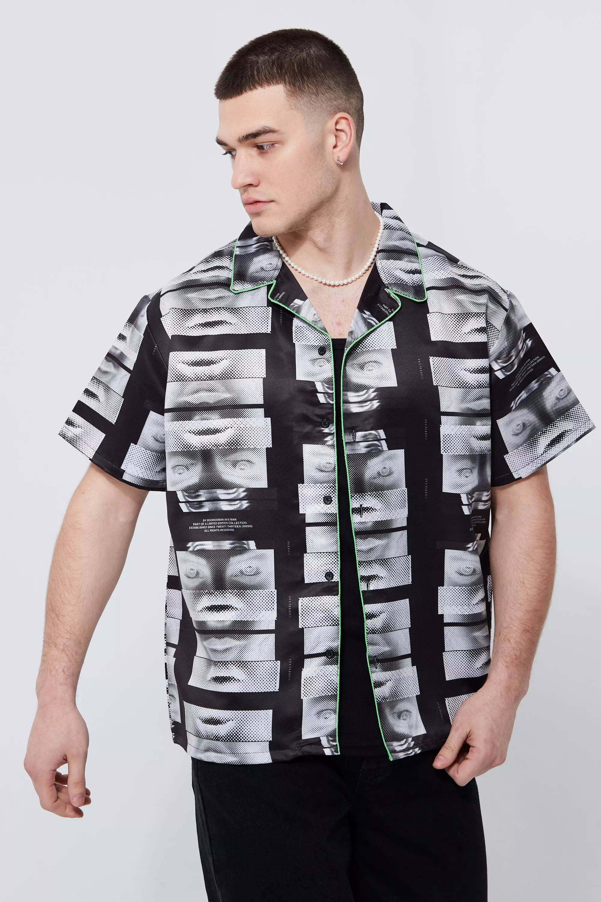 Satin Checkered Shirt