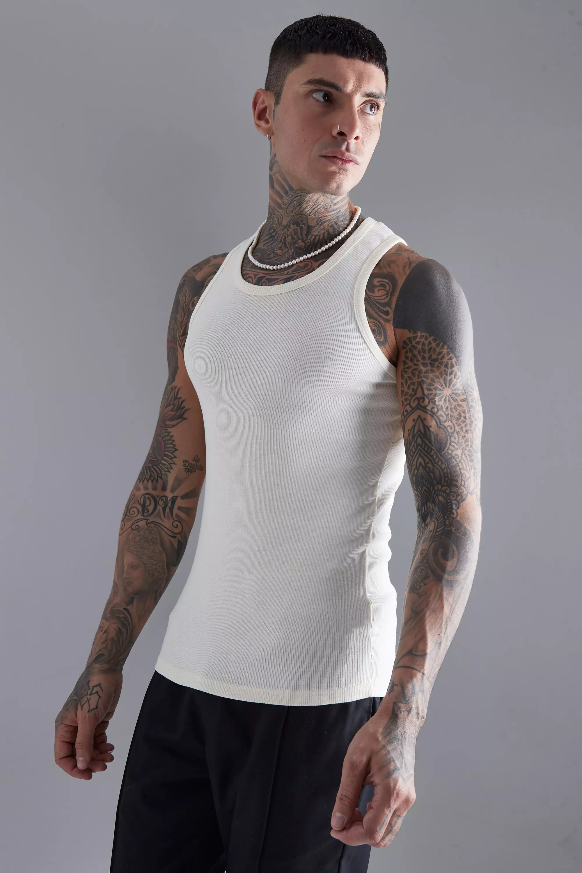 Slim Fit Ribbed Vest