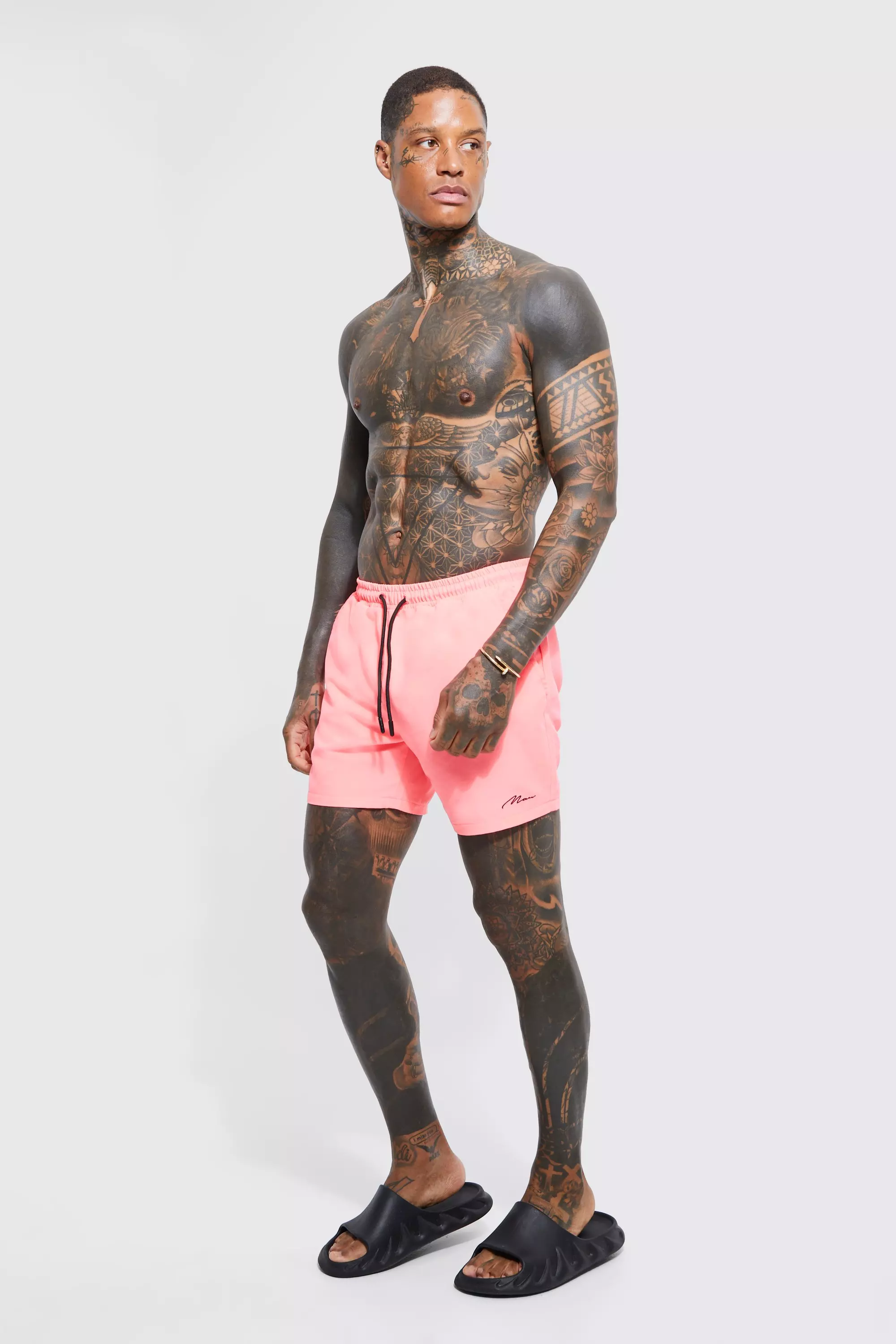 Man Signature Mid Length Swim Shorts