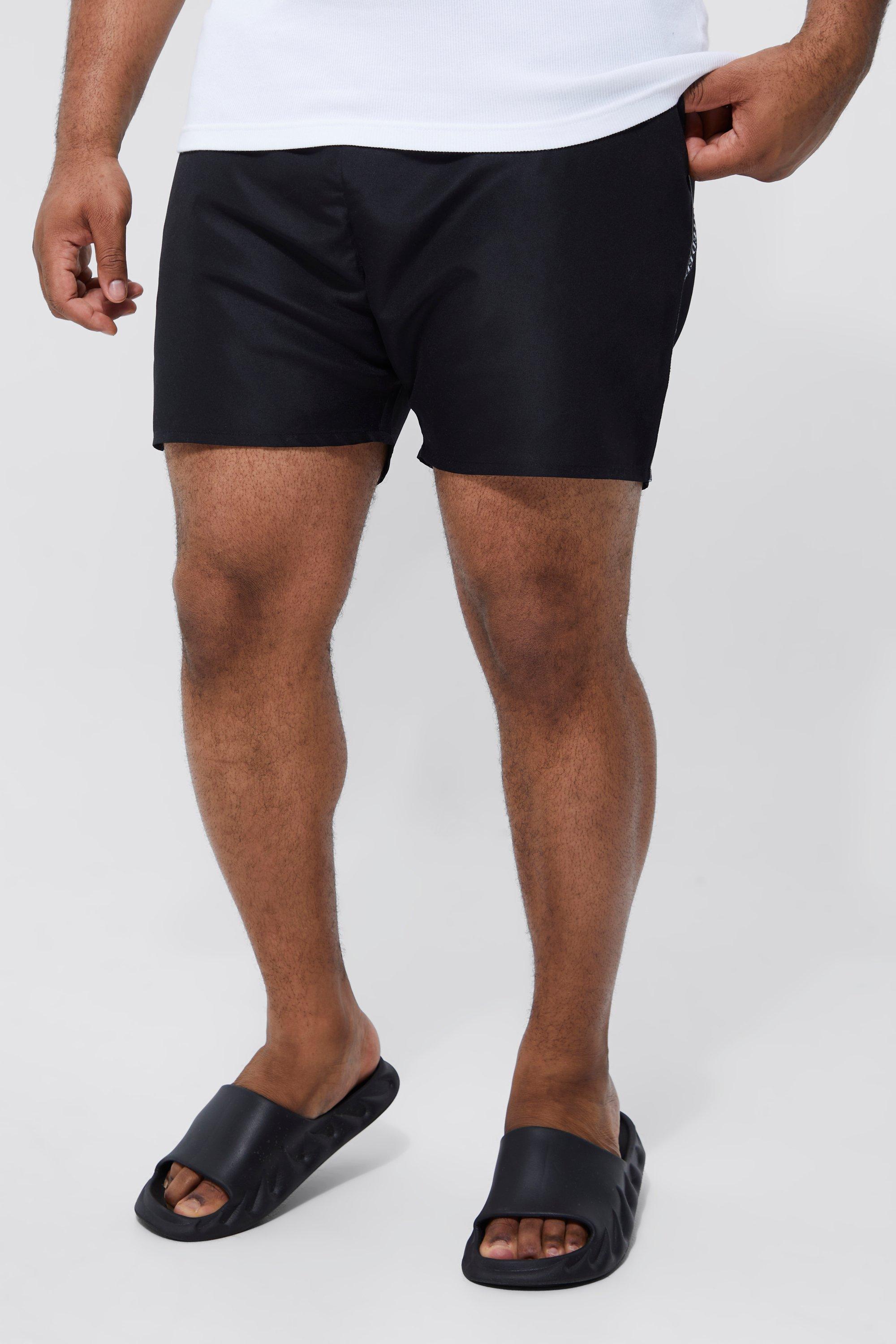 Mens Black Plus Limited Edition Swim Shorts, Black
