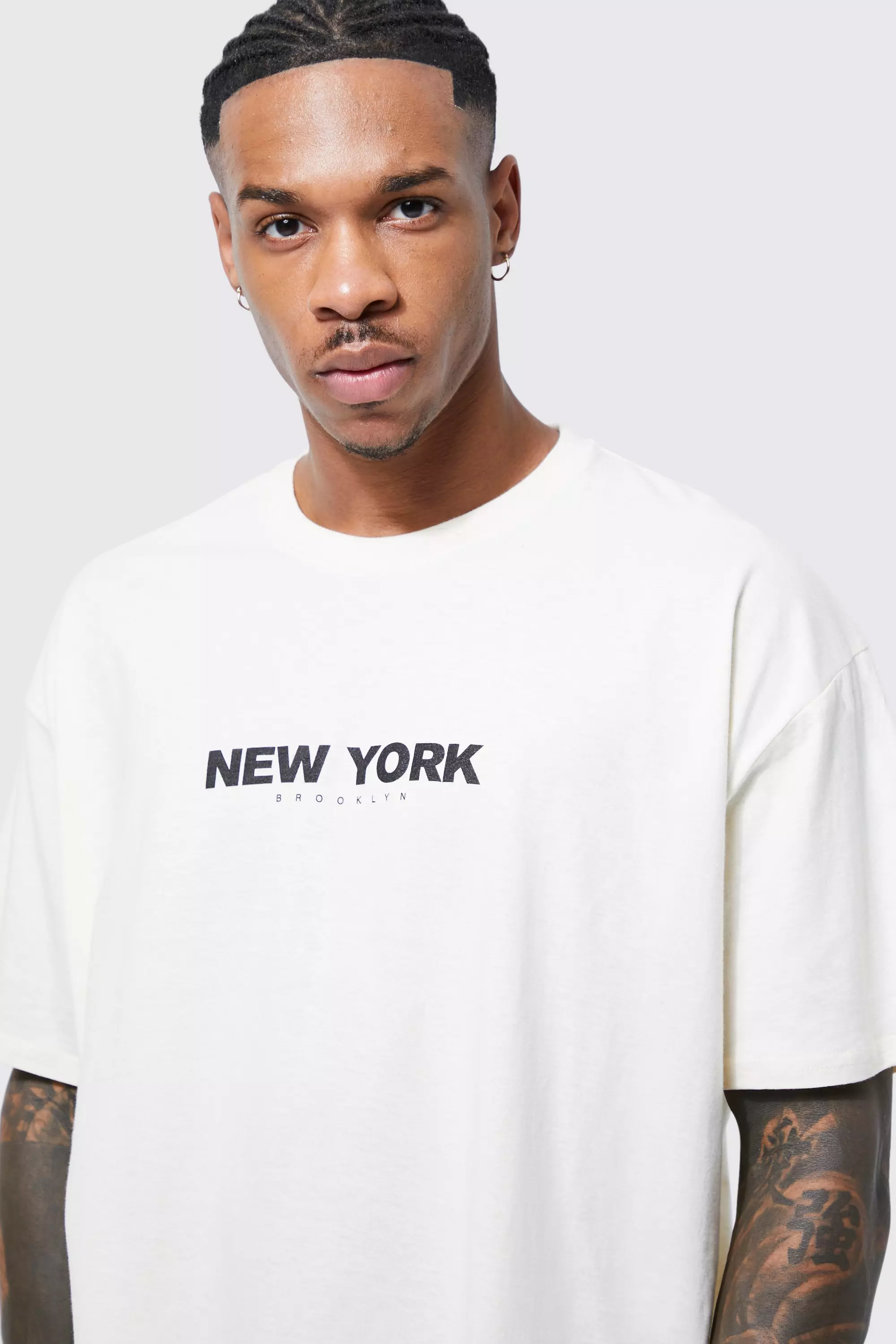 Oversized New York Print T-shirt