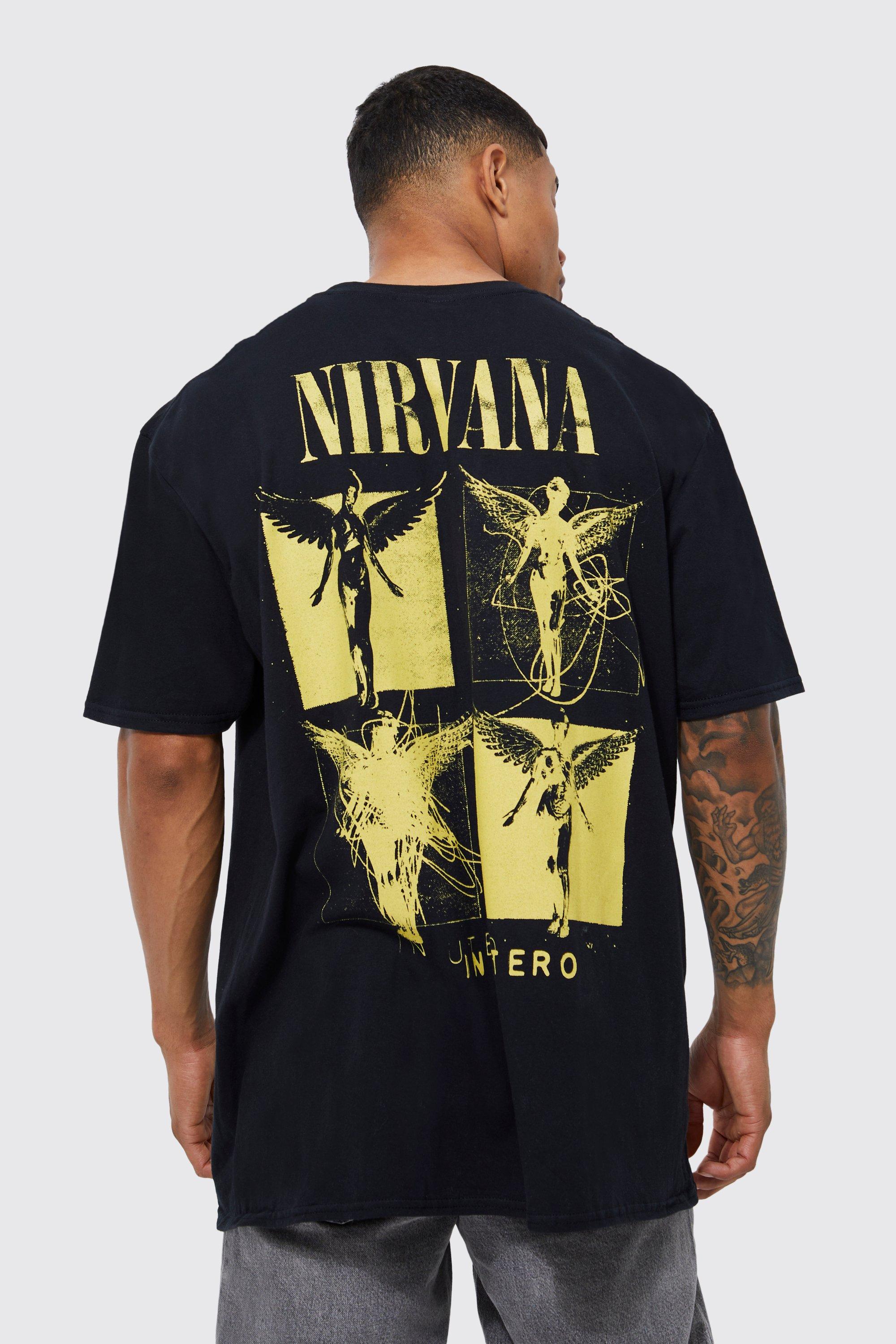 Image of T-shirt oversize ufficiale Nirvana, Nero