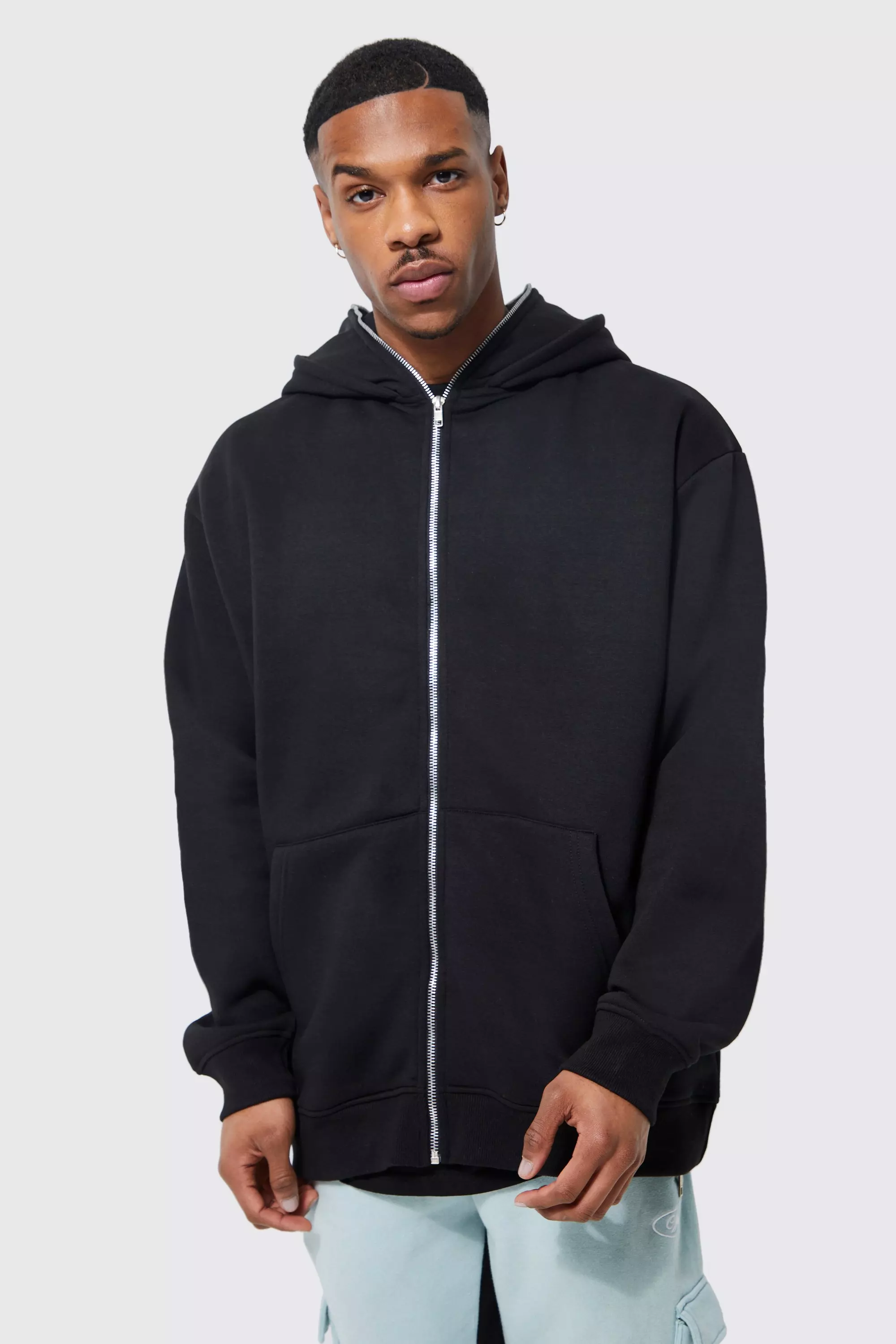 Oversized zip hoodie discount mens