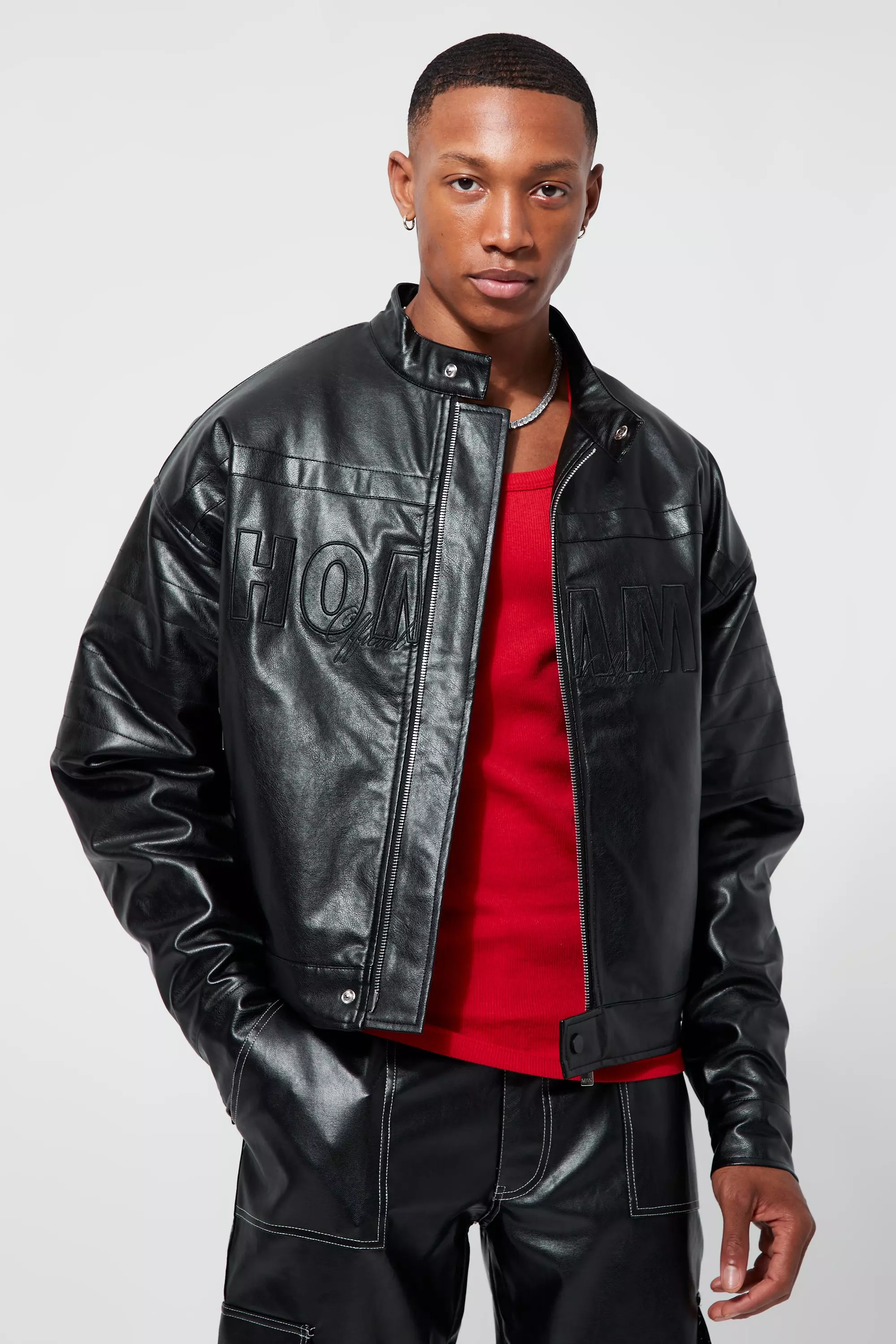 Jacket best sale biker homme