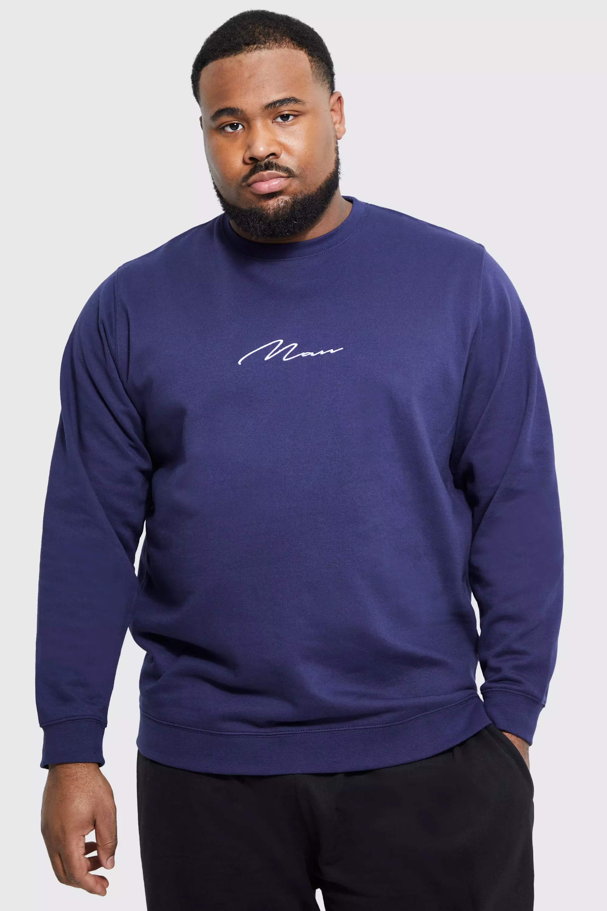 Embroidered best sale sweatshirt mens