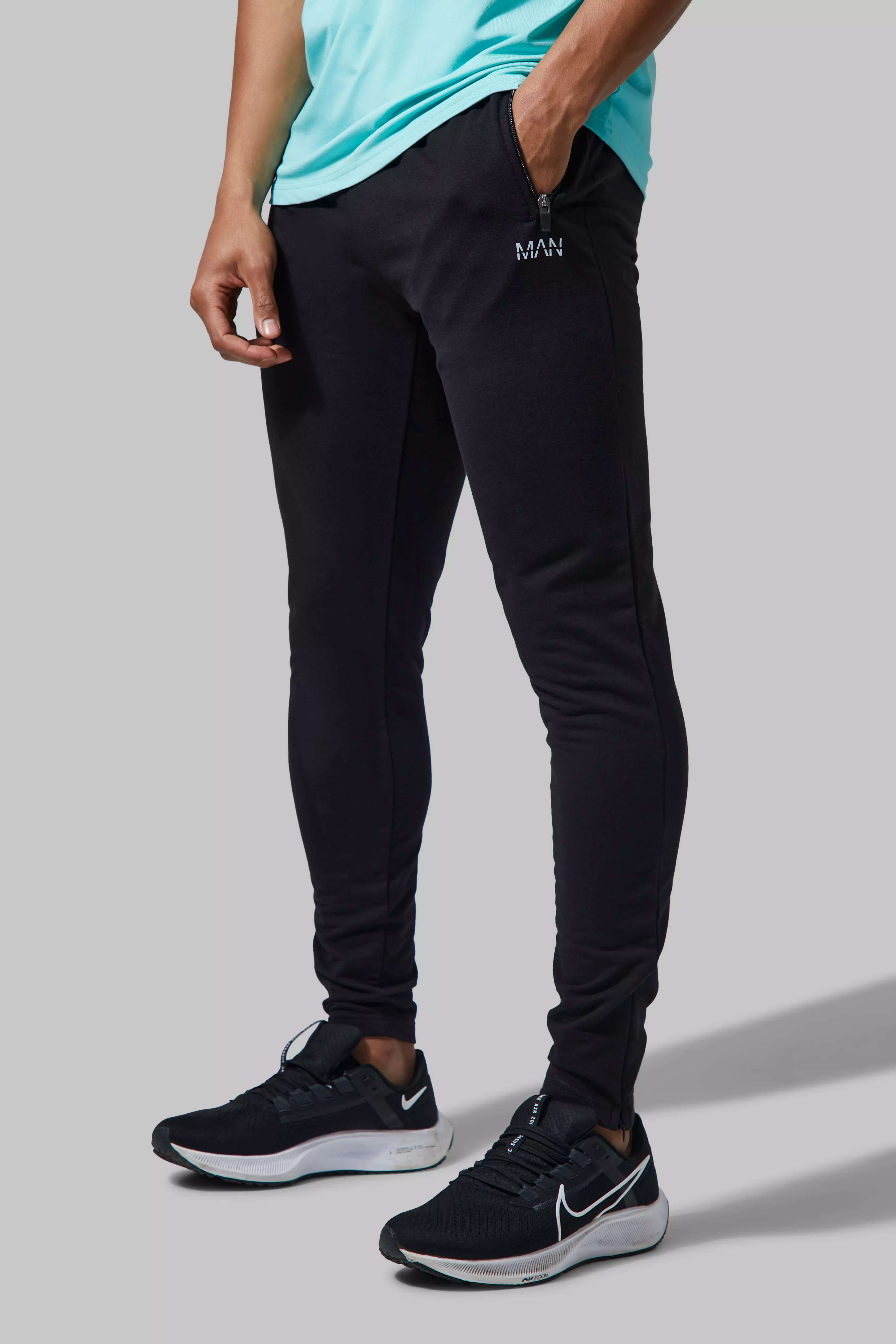 Boohooman outlet black joggers