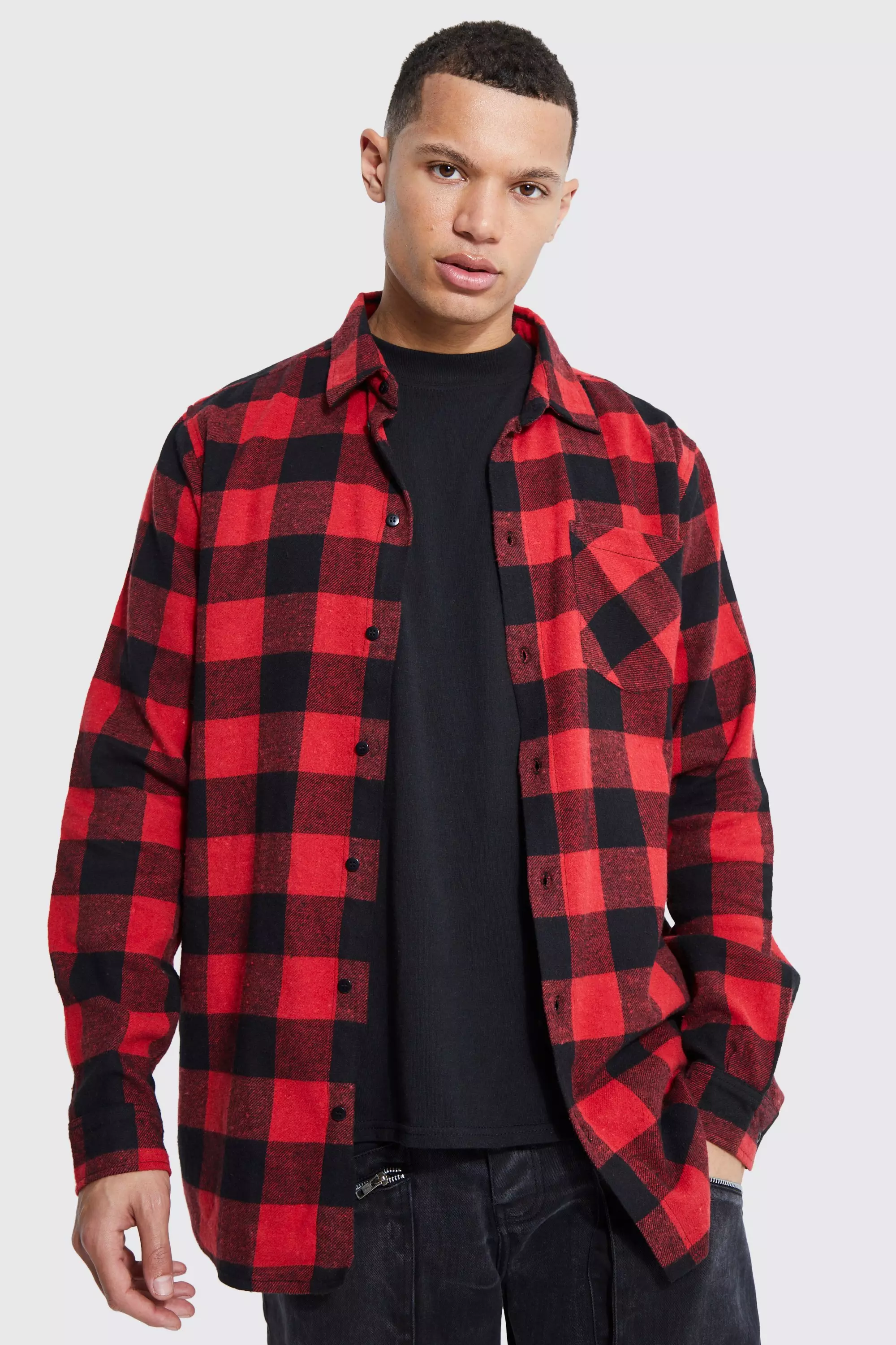 mens buffalo check shirt