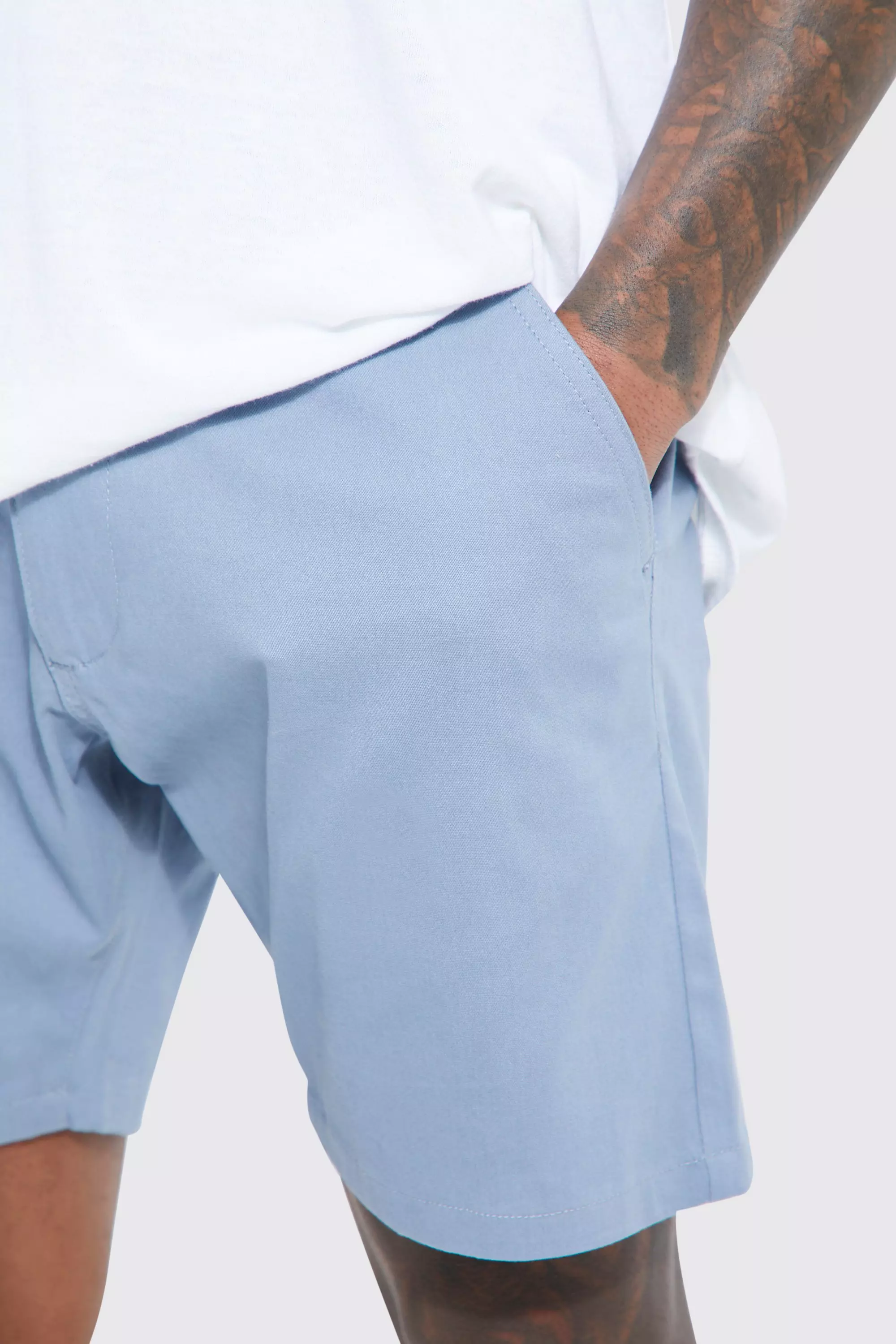 Chino Shorts - Light blue - Men