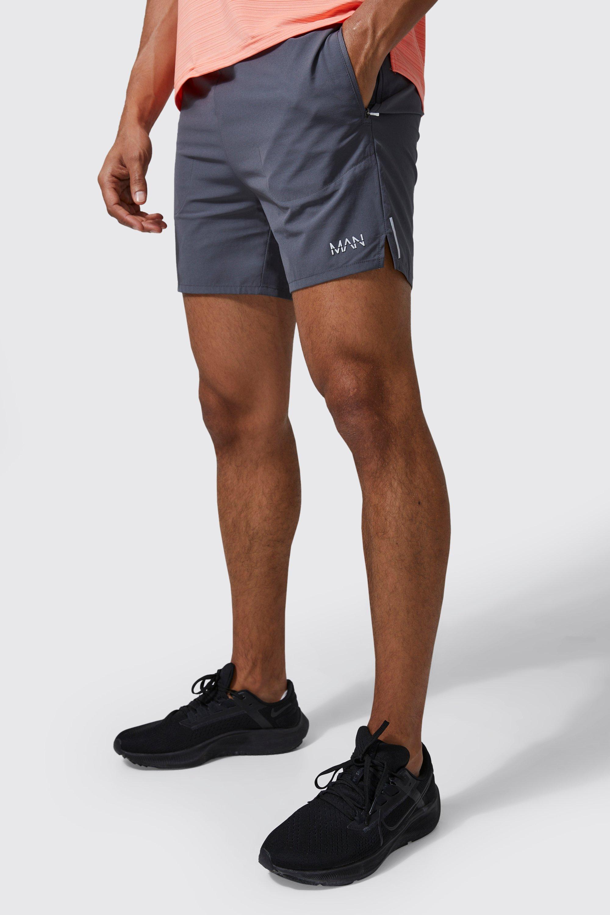 Mens Grey Man Active Lightweight Performance Shorts, Grey