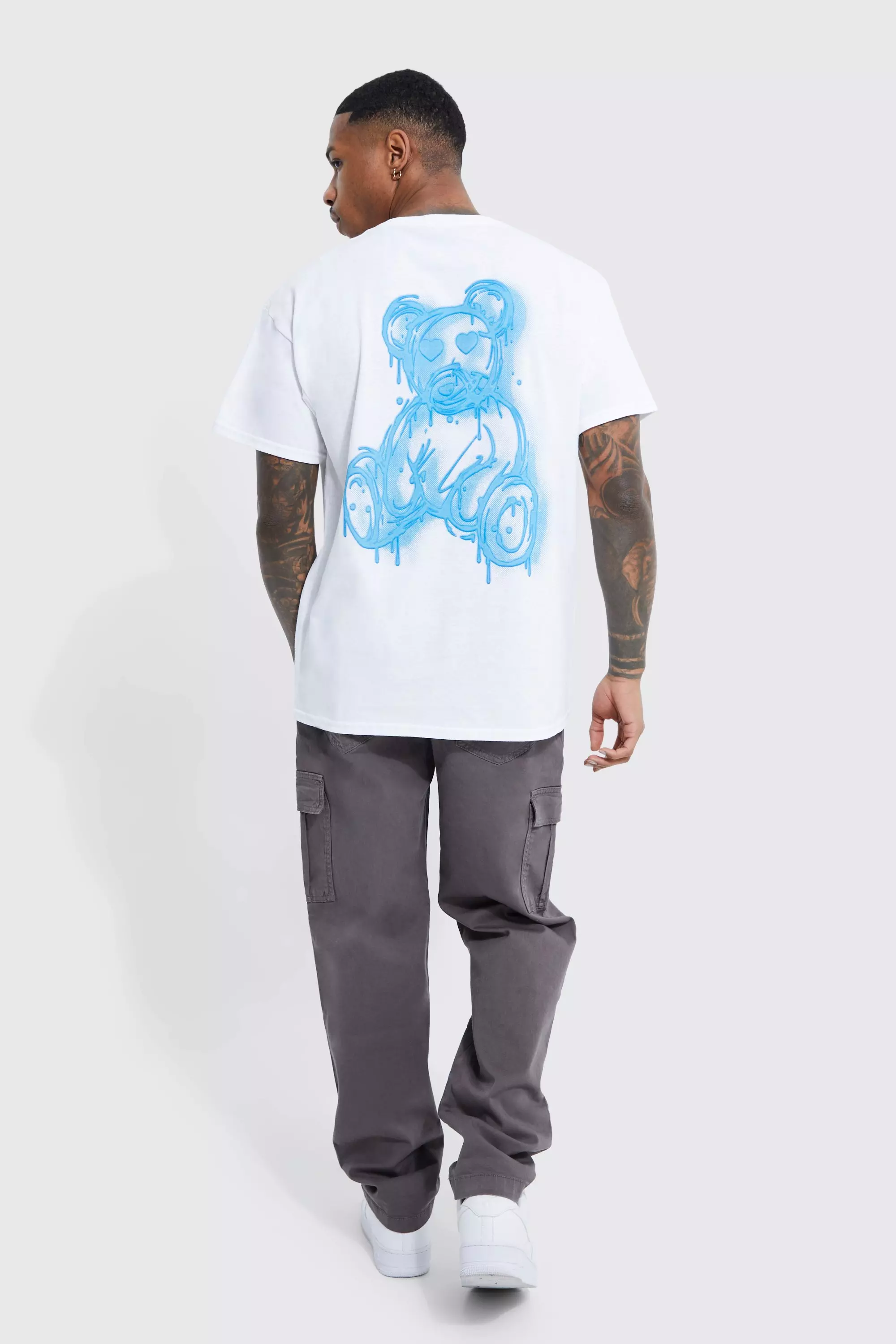 Regular Fit Spray On Teddy Graphic T-shirt