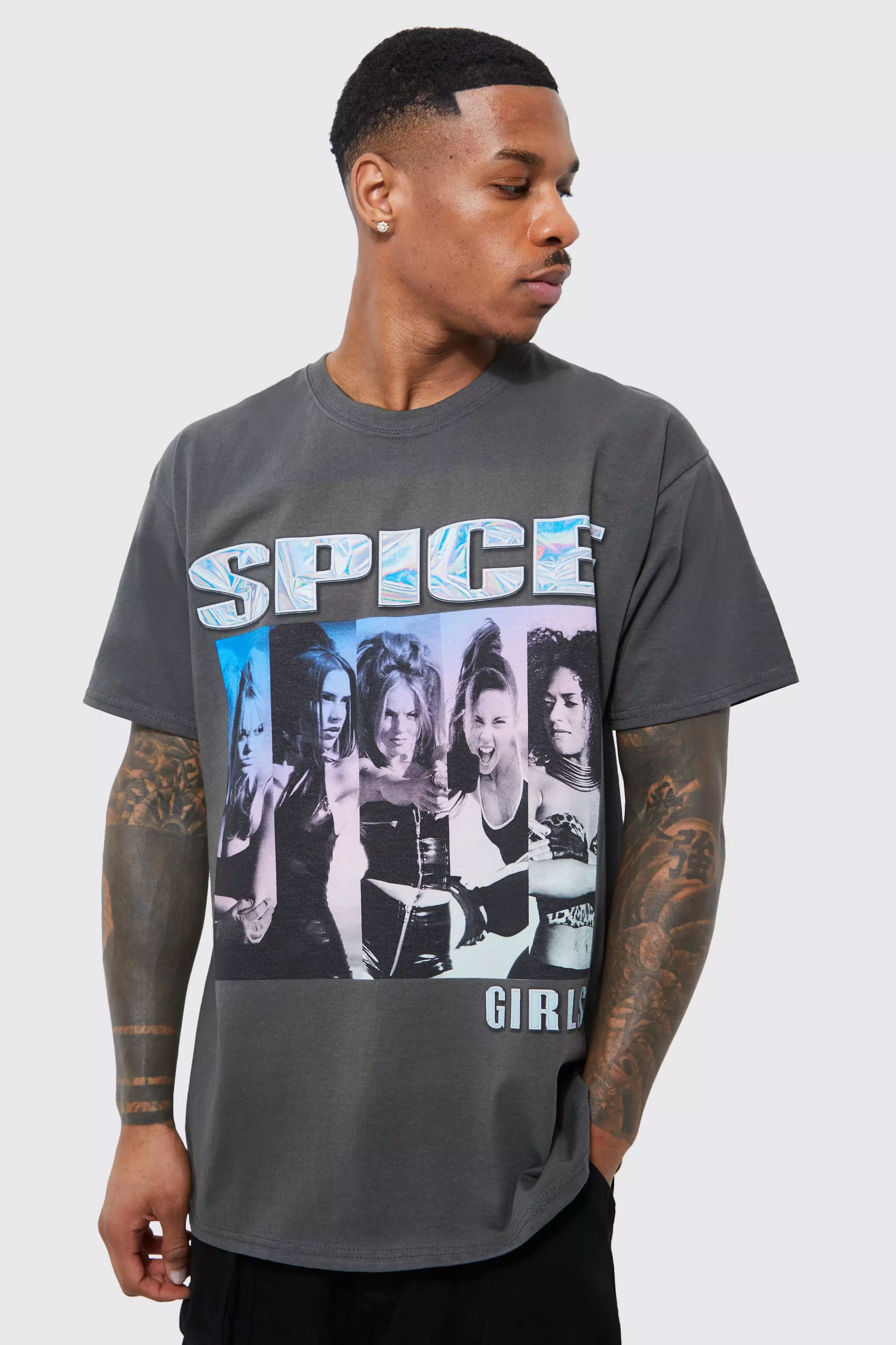 Oversized Spice Girls License T shirt boohooMAN USA