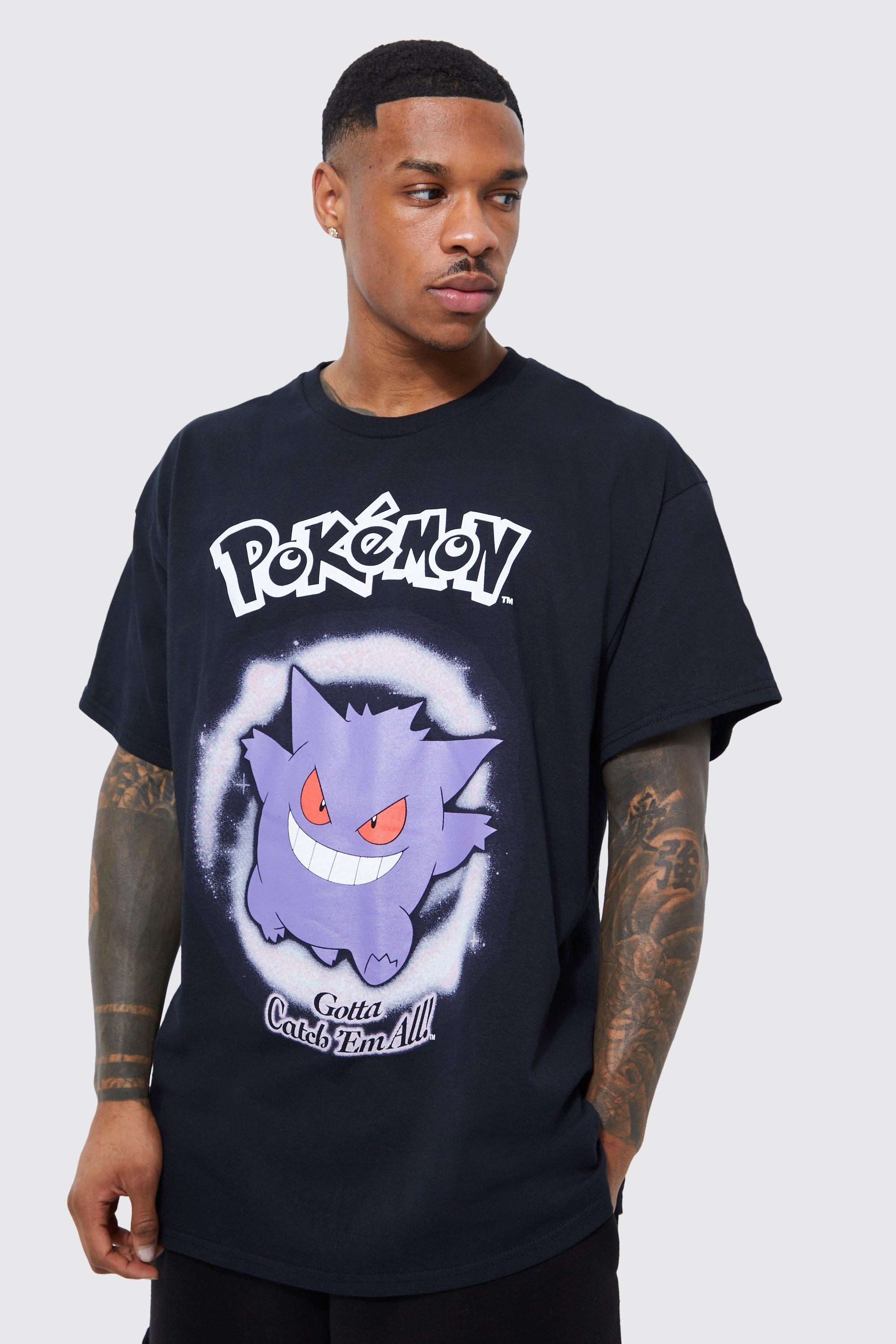 Image of T-shirt oversize ufficiale dei Pokemon Gengar, Nero