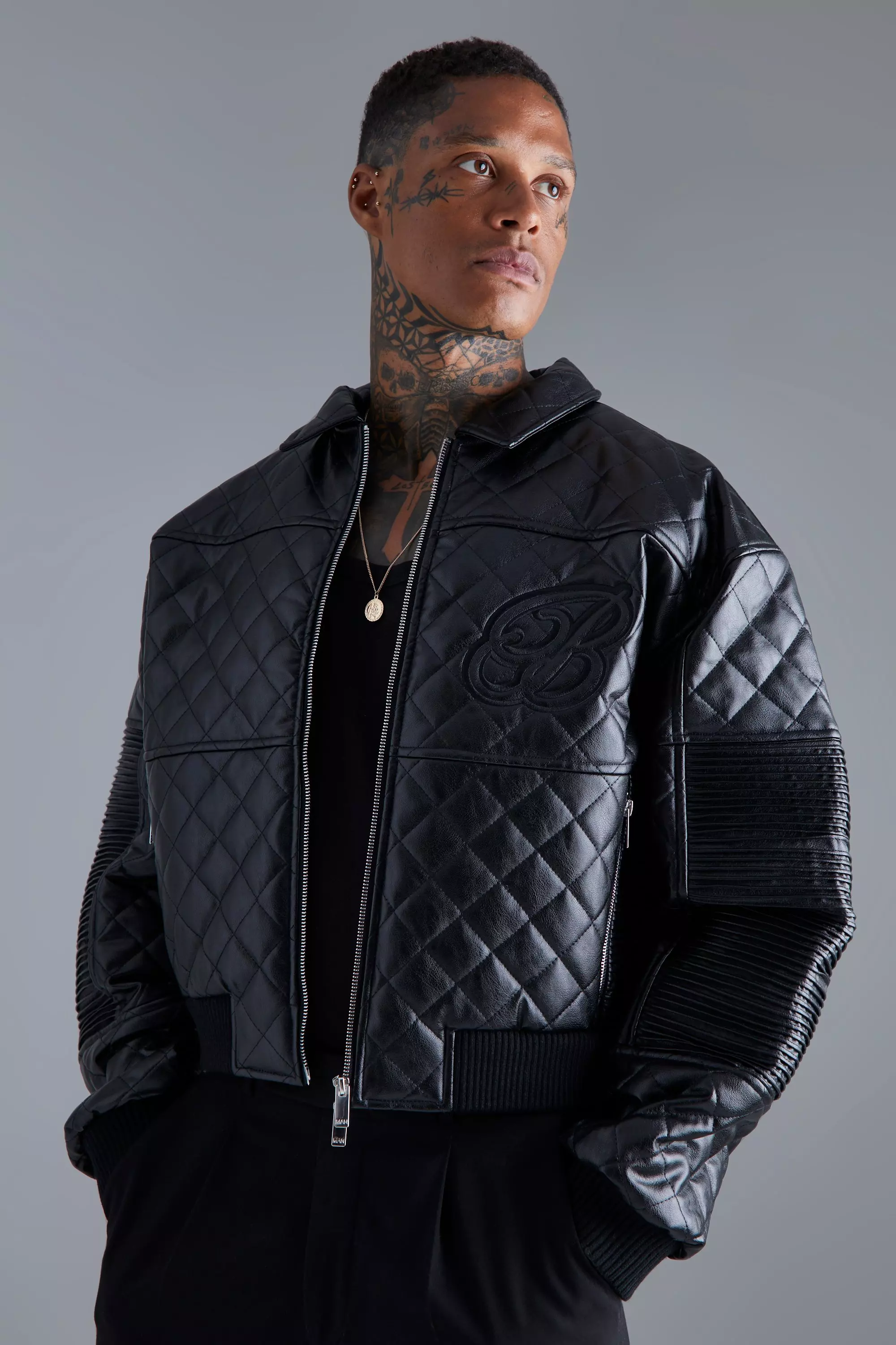 Padded bomber jacket