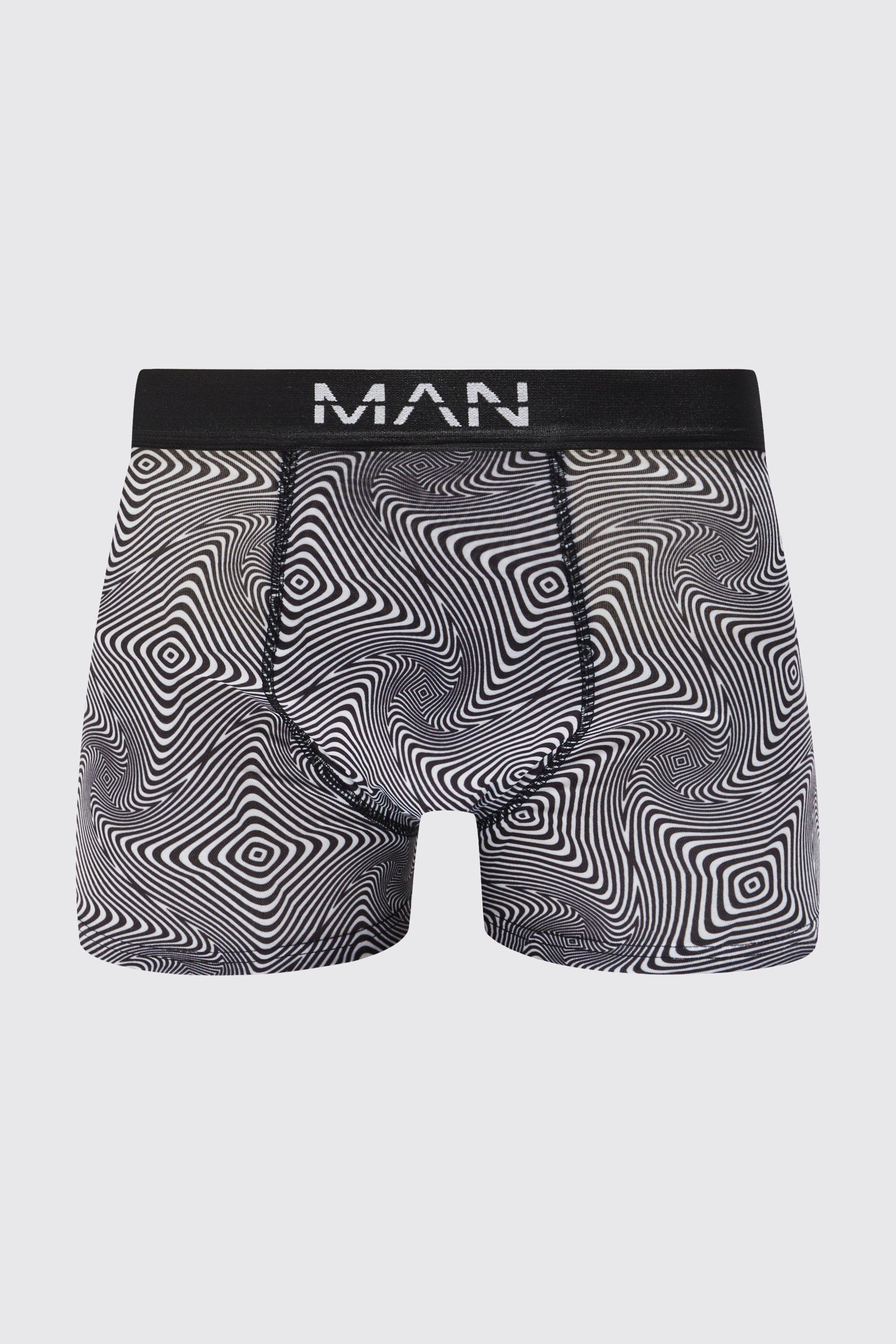 mens multi optical illusion print boxers, multi