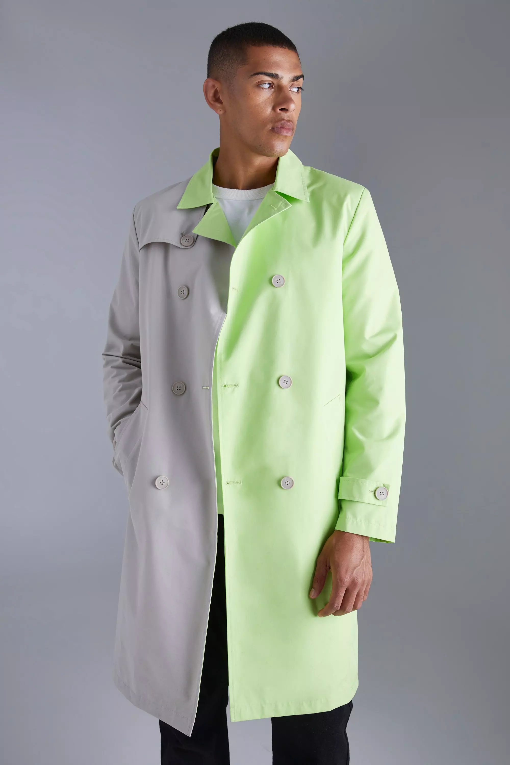 Mens green hotsell mac coat