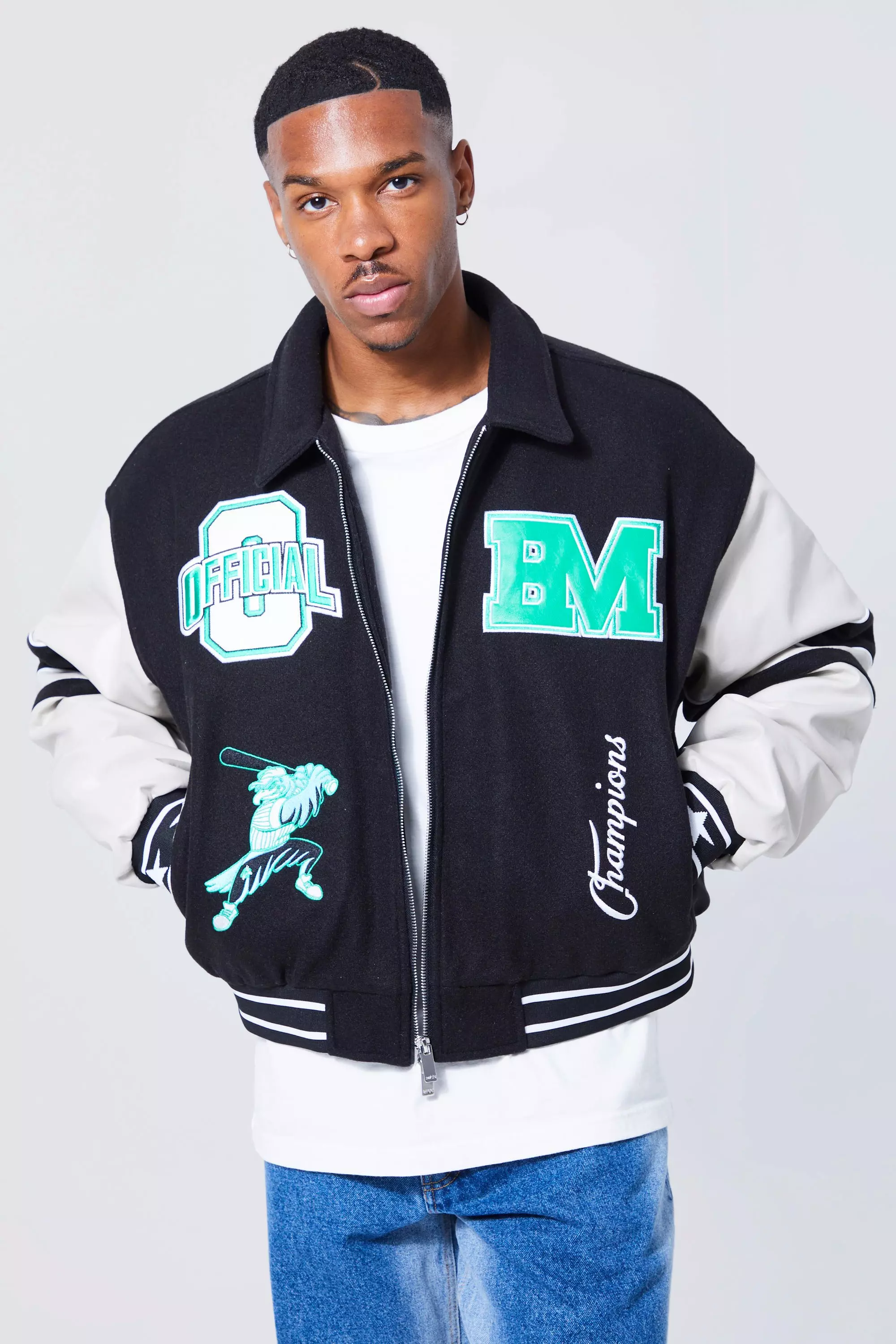 Boxy Worldwide Melton Varsity Jacket