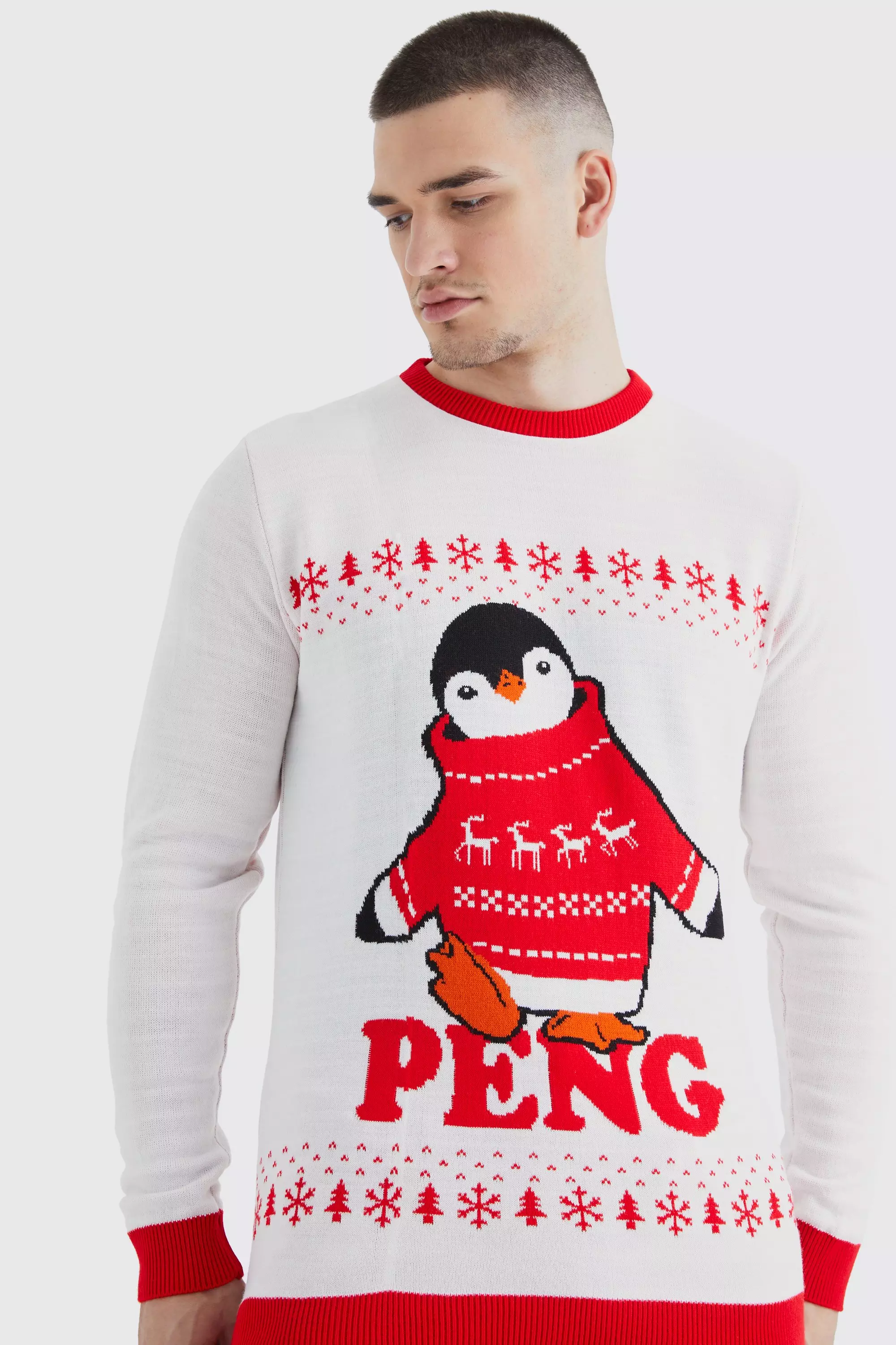 Mens penguin shop christmas sweater