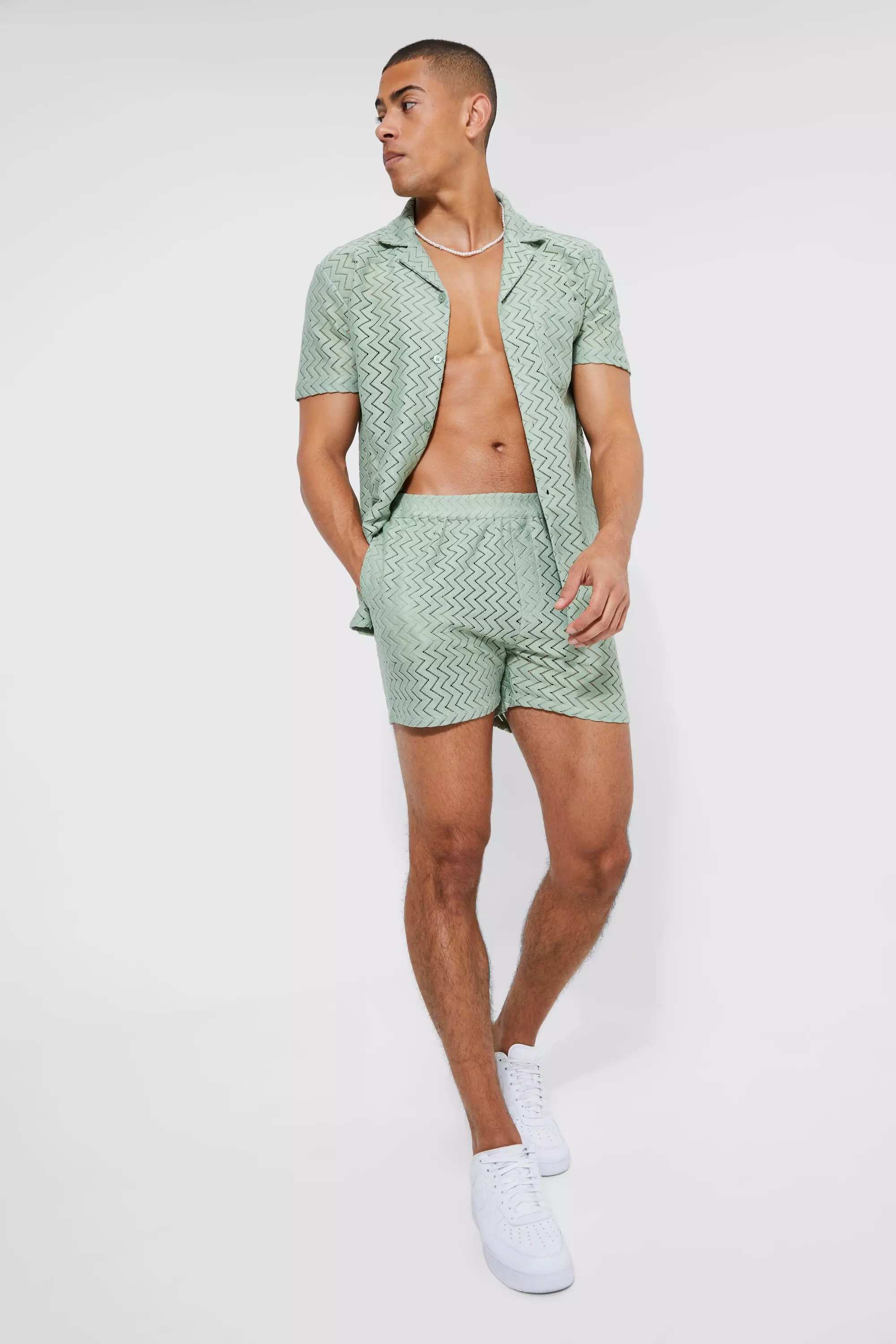 CODE22 Crochet Bundle - Men's Shorts & Top Knitted Outfit