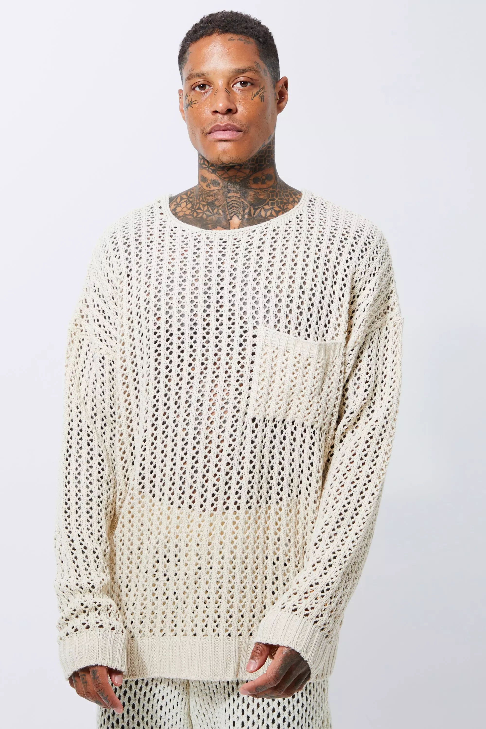 Mens oversized knitted outlet jumper