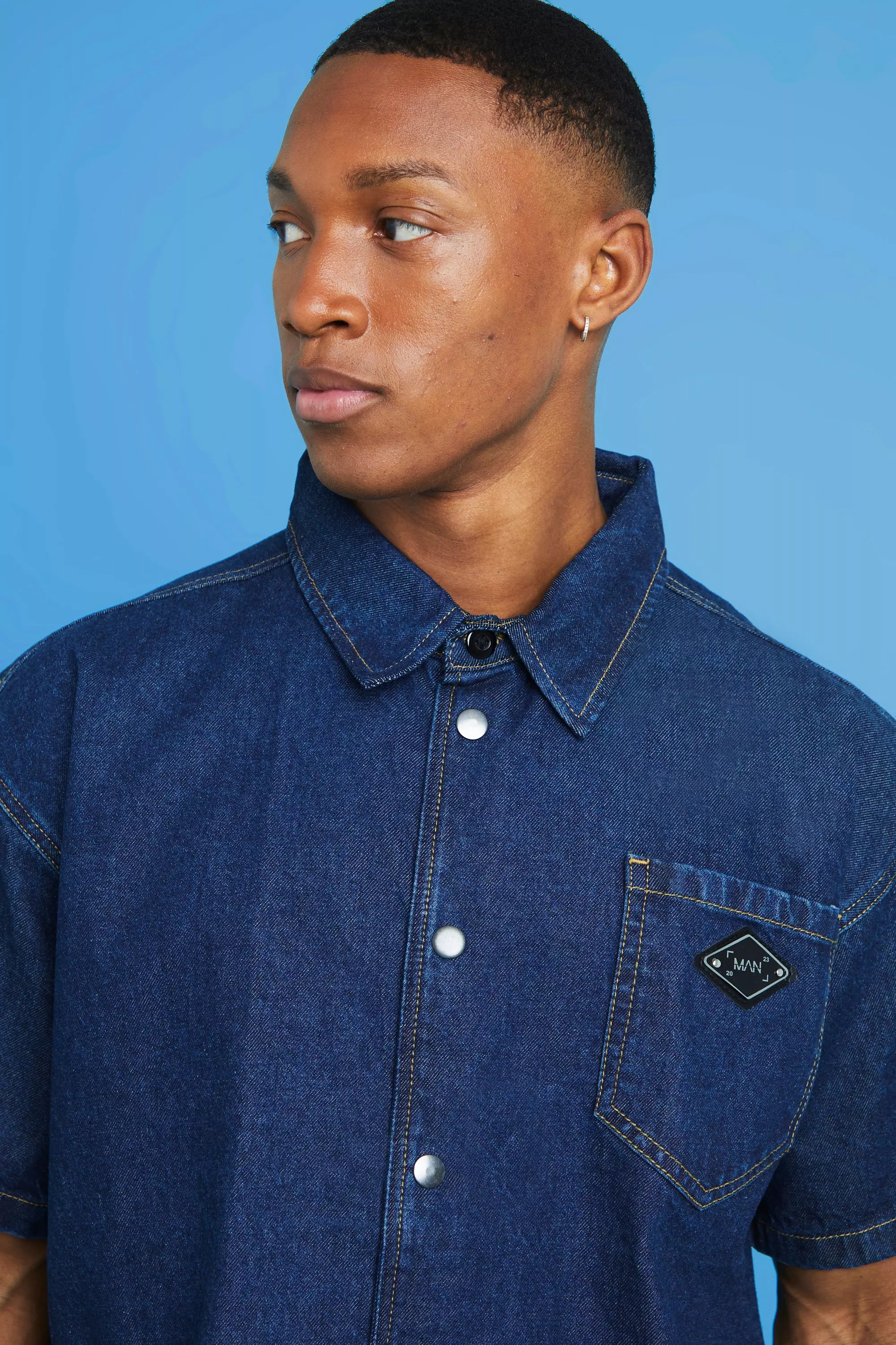 Mens prada discount denim shirt