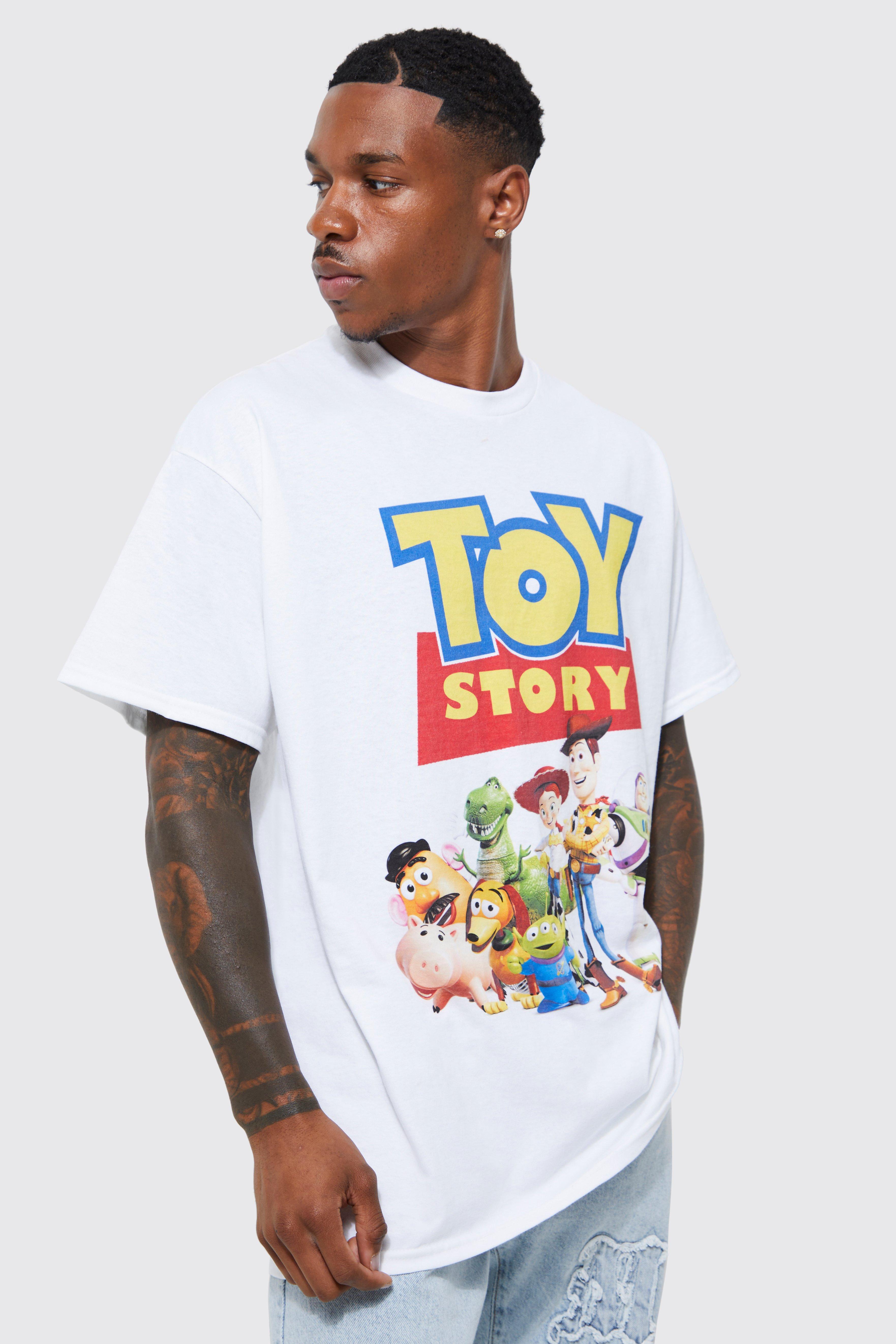 Mens White Oversized Toy Story License T-shirt, White